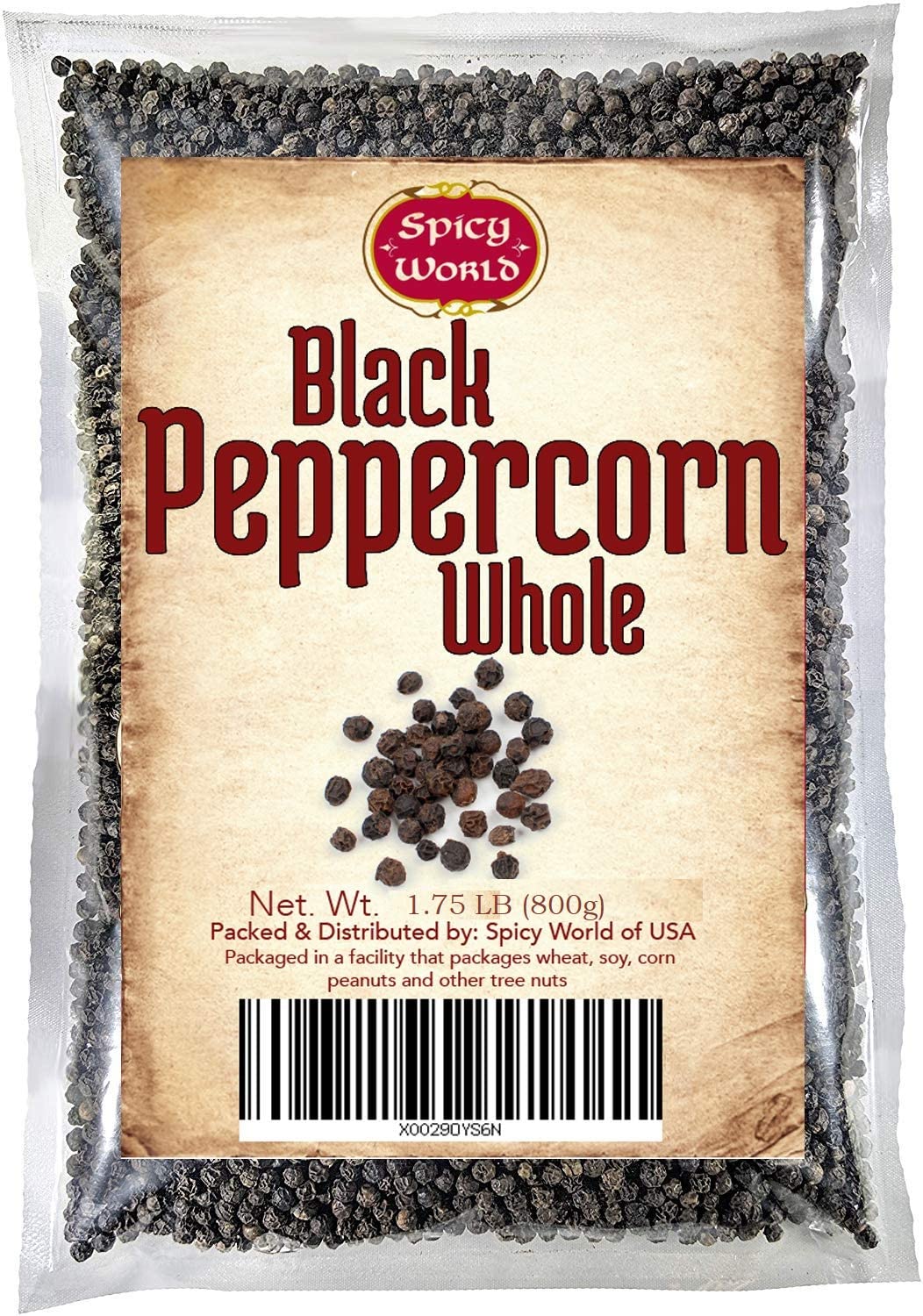 Premium Whole Black Peppercorns 1.75 lb - Steam Sterilized, Non-GMO, Fresh & Aromatic - Perfect for Pepper Grinder Refill - Ideal for Cooking, Seasoning Steaks, Soups & Gourmet Dishes