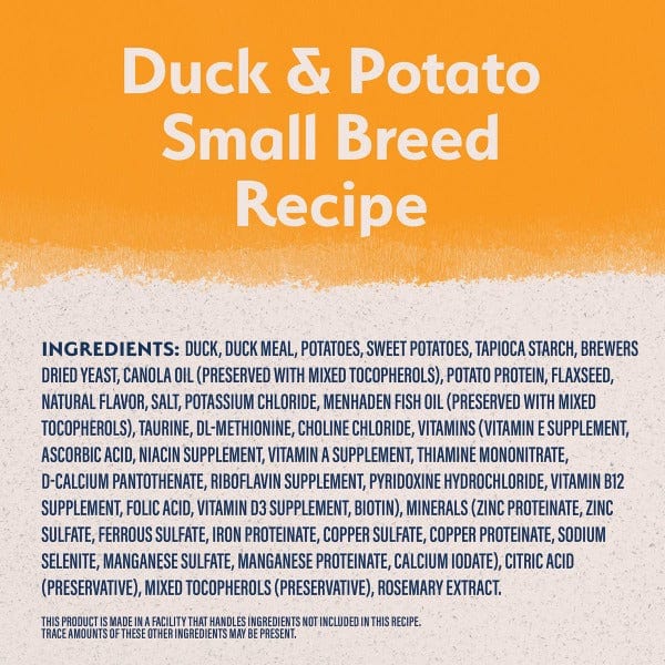 Natural Balance Reserve Grain-Free Duck & Potato Small Breed Dry Dog Food - Healthy & Digestible for Small Dogs - Perfect for Sensitive Stomachs & Allergies