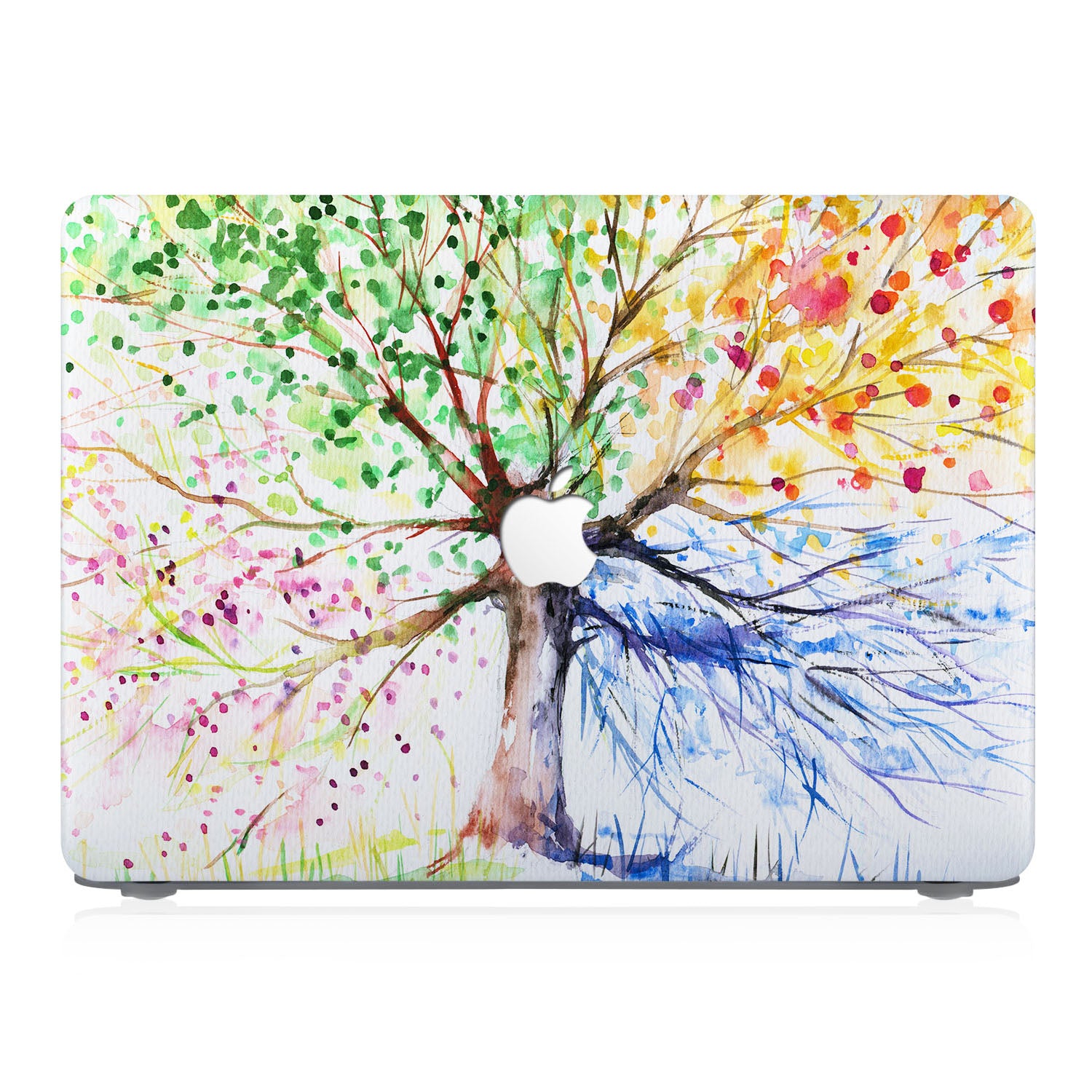 Premium MacBook Case with Watercolor Flower Design - Durable & Stylish Laptop Cover for MacBook Air/Pro - Perfect for Work, Travel & Everyday Use