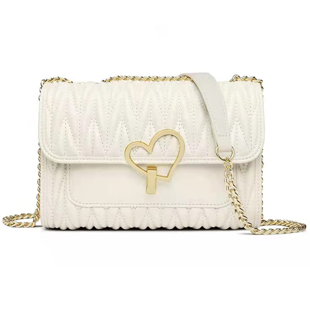 Stylish Women's Small Leather Crossbody Shoulder Bag with Chain Strap - Perfect for Daily Use, Work, Travel & Evening Outings