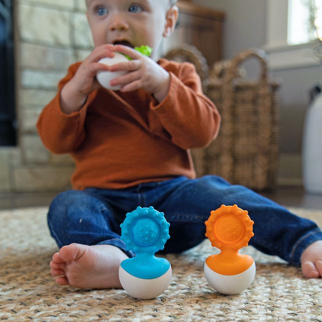 Fat Brain Toys Dimpl Wobble Sensory Toy for Babies & Toddlers - Fun Learning & Stress Relief for Kids - Perfect for Playtime, Travel & Autism Sensory Play