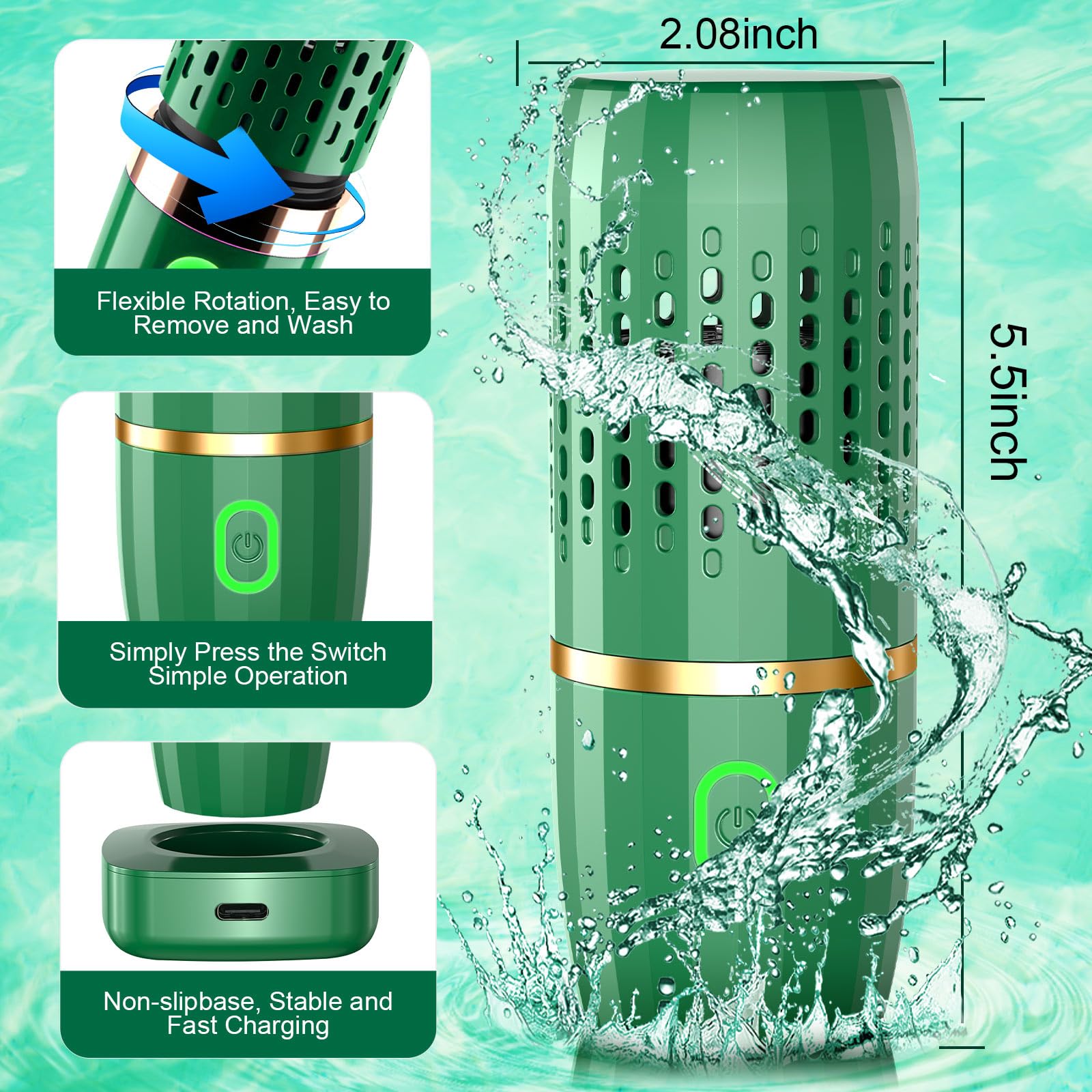 Best Fruit and Vegetable Washing Machine - Efficient Water Cleaning Device for Fresh Produce | Perfect for Home Kitchens, Restaurants, and Organic Food Prep