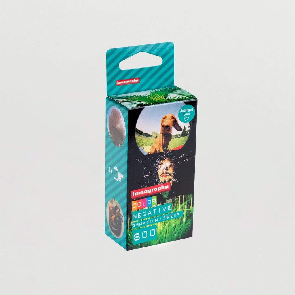 Lomography Color 800 35mm Film - 36 Exposures, 3 Pack | High-Speed Color Negative Film for Low Light Photography, Street & Travel Scenes