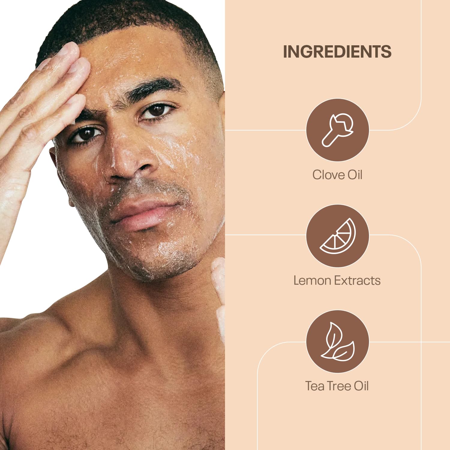 Qraa Men De Tan Pack with De Tan Scrub - Skin Brightening & Lightening Treatment | Blackhead & Dirt Removal | Tan Removal Face Scrub & Pack | 100g x 2 (Pack of 2) | Perfect for Men's Daily Skincare & Post-Sun Care Routine