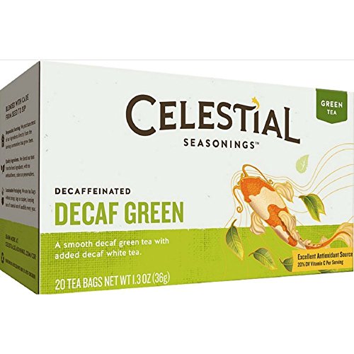 Celestial Seasonings Decaffeinated Green Tea Bags - 20 Count Per Box (Pack of 3) | Antioxidant Herbal Tea for Relaxation & Wellness | Perfect for Morning Routine, Afternoon Break or Evening Wind Down