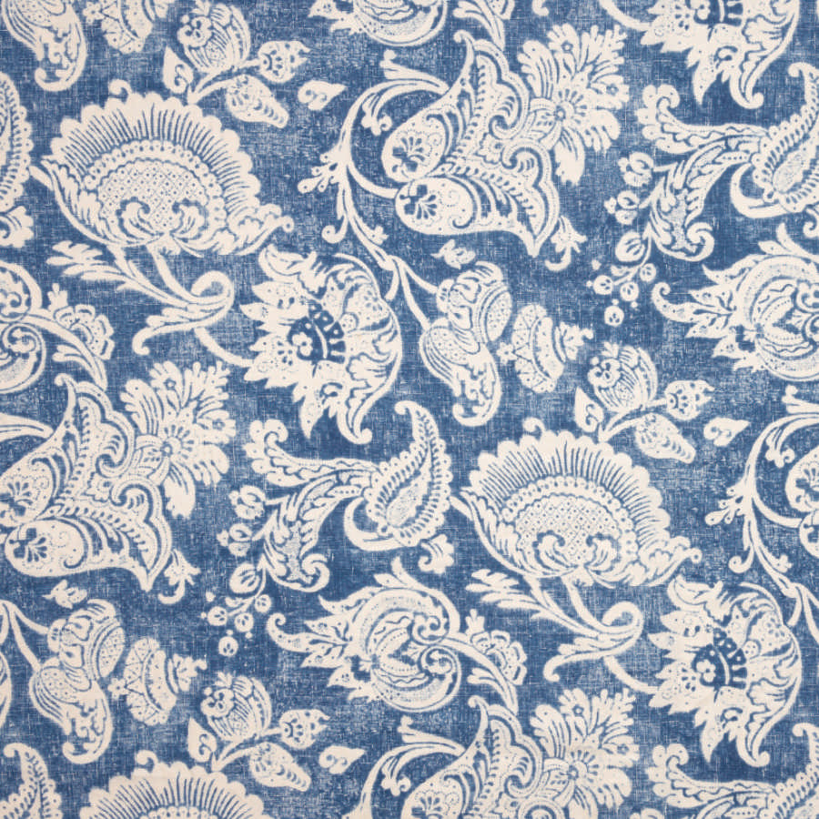 Hattingley Premium Linen Tablecloth - Indigo on Ivory Design - Elegant Dining & Home Decor for Weddings, Parties & Formal Events