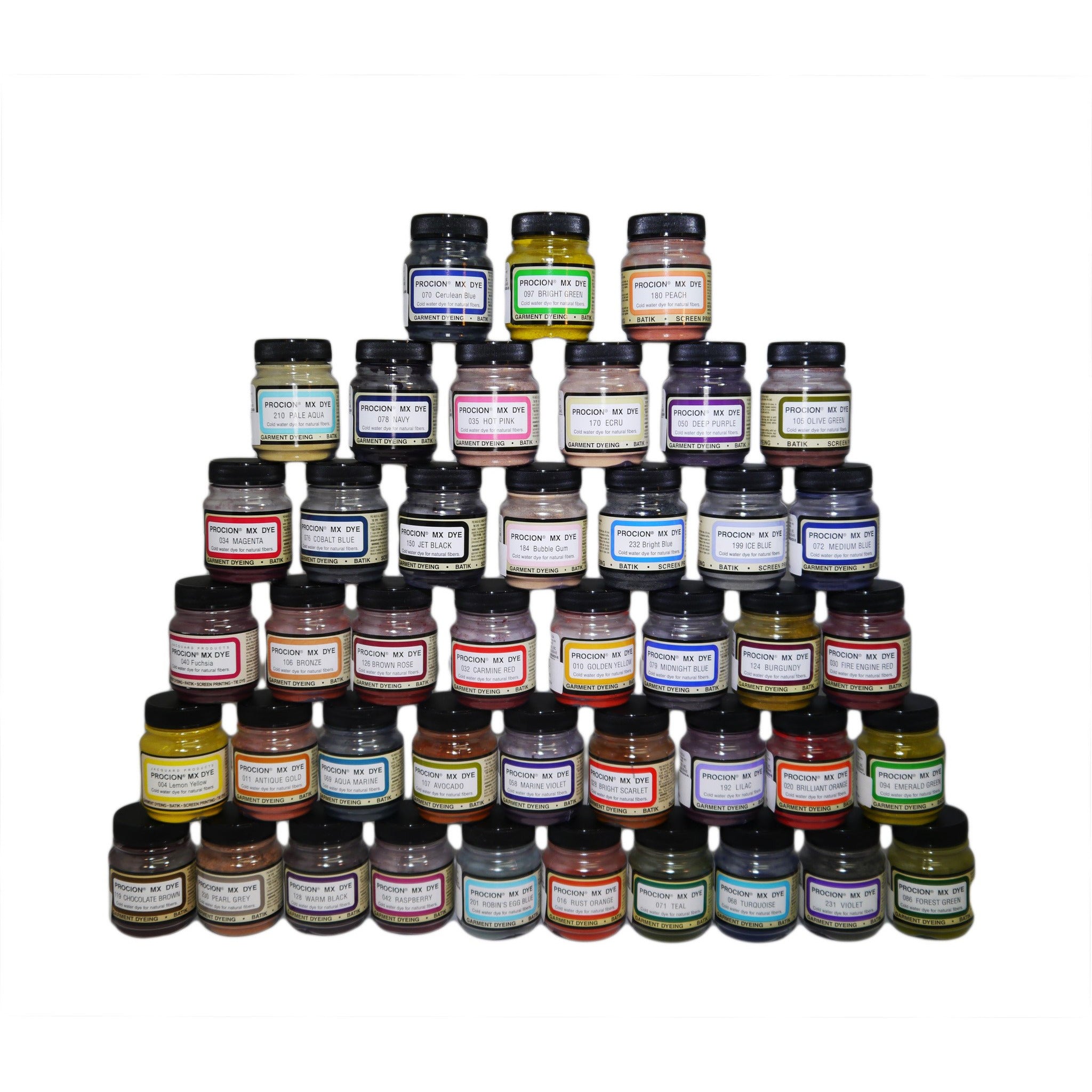 Premium Jacquard Procion MX Fiber Reactive Dyes - Vibrant Colors for Tie-Dye, Batik & Fabric Painting - Ideal for DIY Crafts, Clothing & Home Decor Projects
