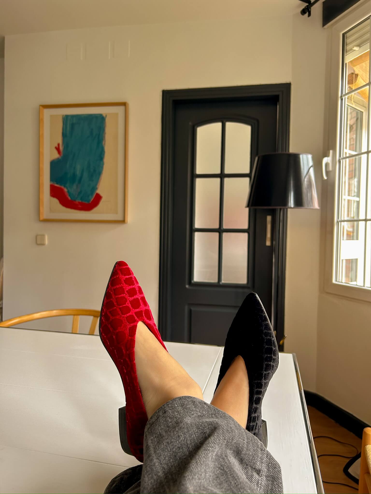 Coco V.2 Velvet Vegan Pointed Ballerina Flats for Women - Graphite | Comfortable & Stylish Vegan Shoes for Work, Party & Everyday Wear