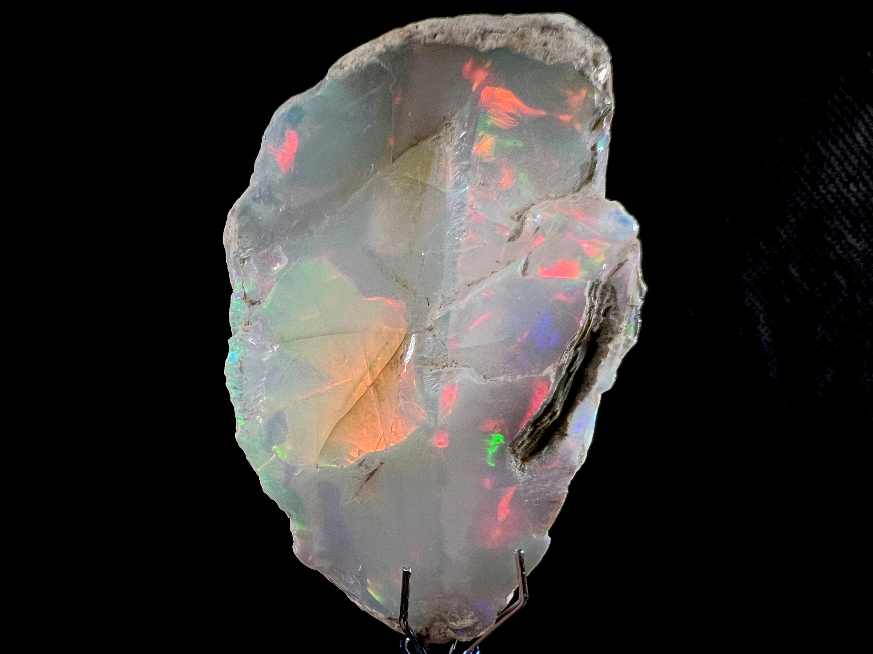 Premium 4A Welo Opal Raw Crystal - Certified Cutting Grade Opal Gemstone for Jewelry Making (50612) - Perfect for Rings, Pendants & DIY Craft Projects