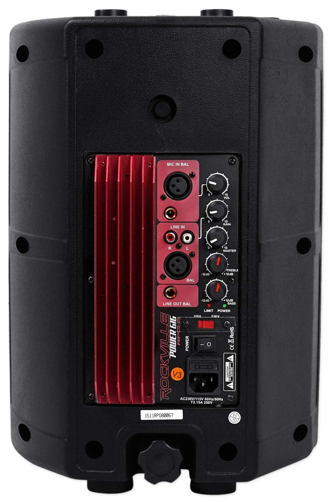 Rockville RPG8 8-Inch 800 Watt Powered DJ PA Speakers with Carrying Bags – Perfect for Live Music, Parties, and Professional Sound Events