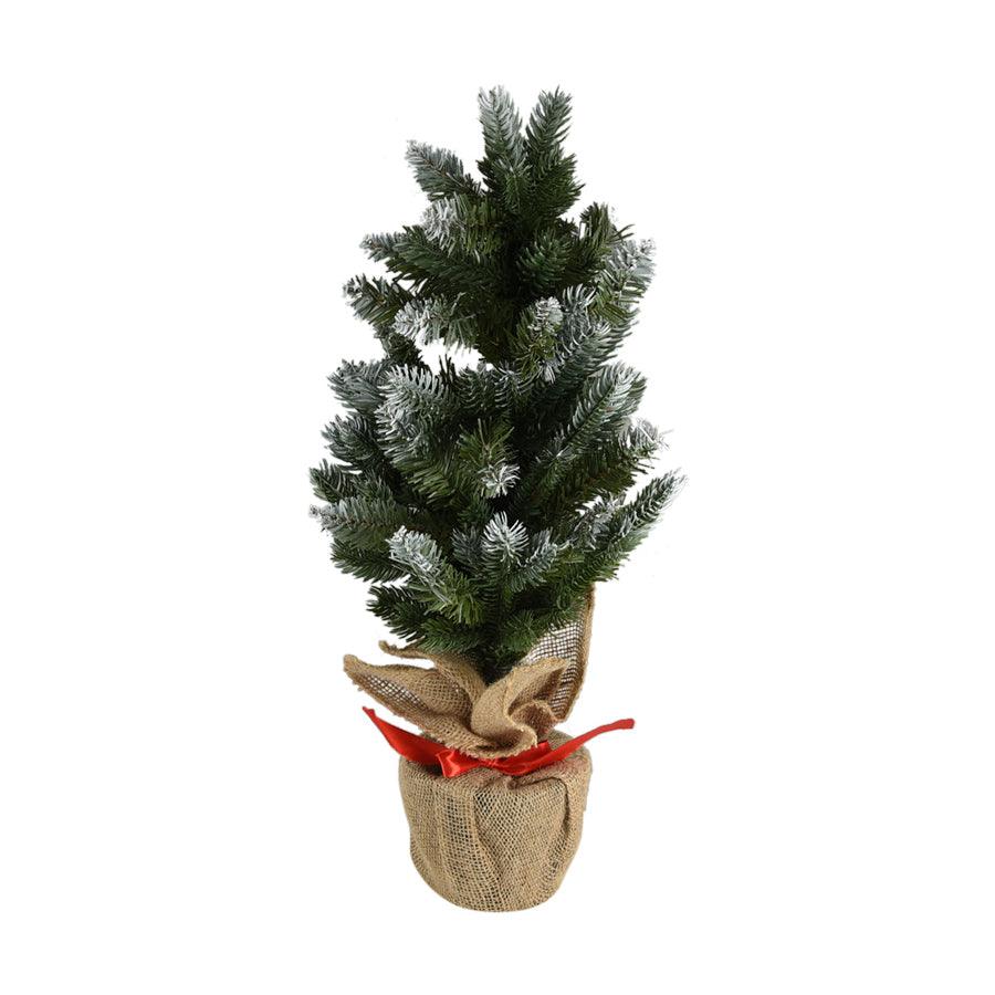 INGE LED Snowflake Tree in Jute Bag - 60cm Christmas Decoration with Warm White Lights for Holiday Home Decor, Party & Winter Festival