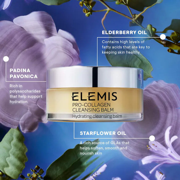 Elemis Pro-Collagen Cleansing Balm - Makeup Melting & Deep Cleansing Face Balm for Radiant Skin | Perfect for Daily Skincare & Makeup Removal