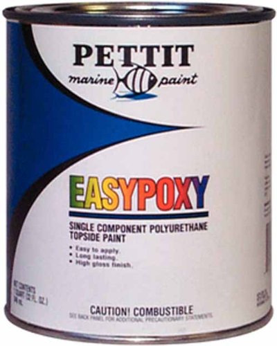 Pettit Paint EZ-Poxy High-Gloss Marine Paint - Black (1 Gallon) | Durable Boat & Yacht Coating for Fiberglass, Wood & Metal Surfaces | Perfect for Hulls, Decks & Marine Equipment Protection