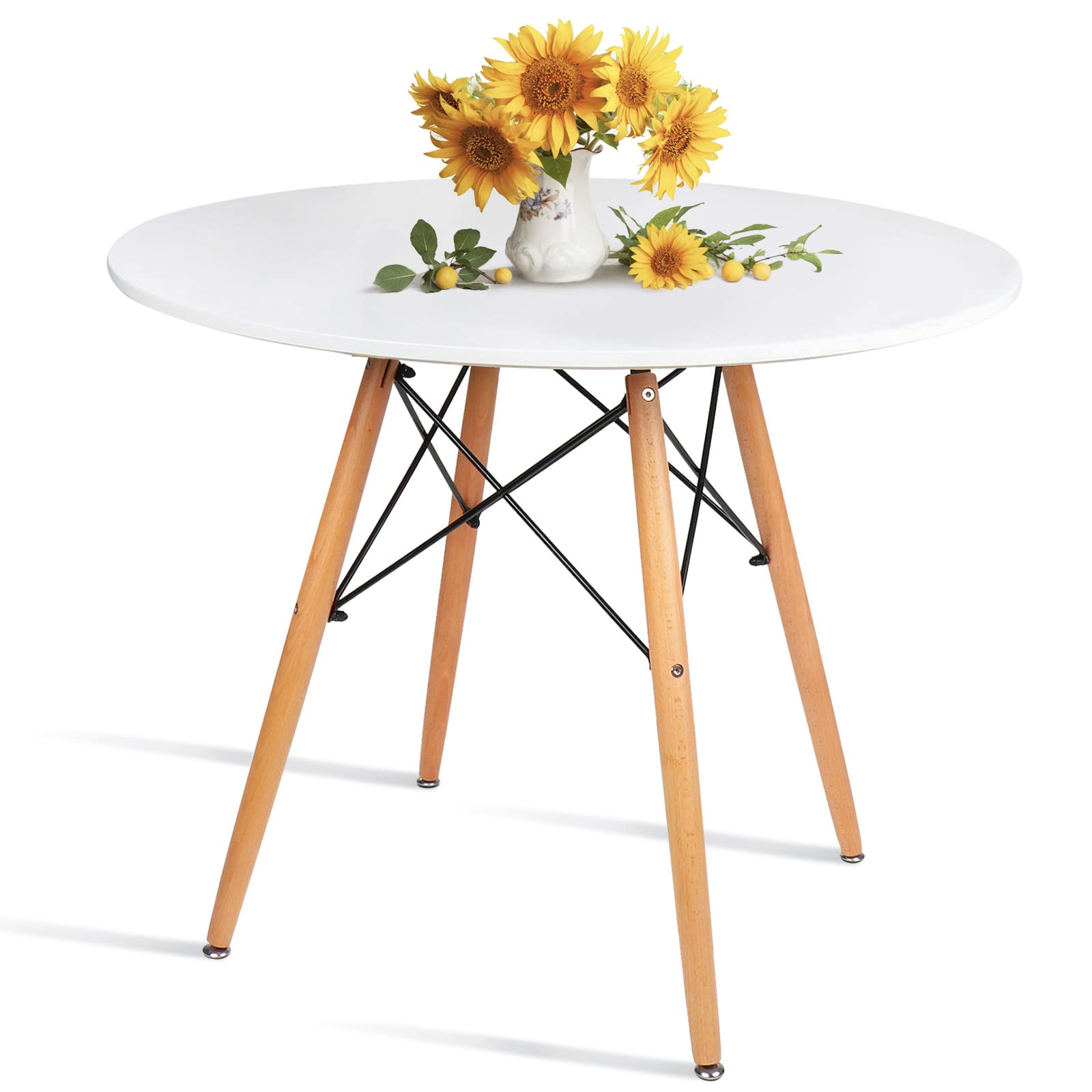 Modern Round White Dining Table 32