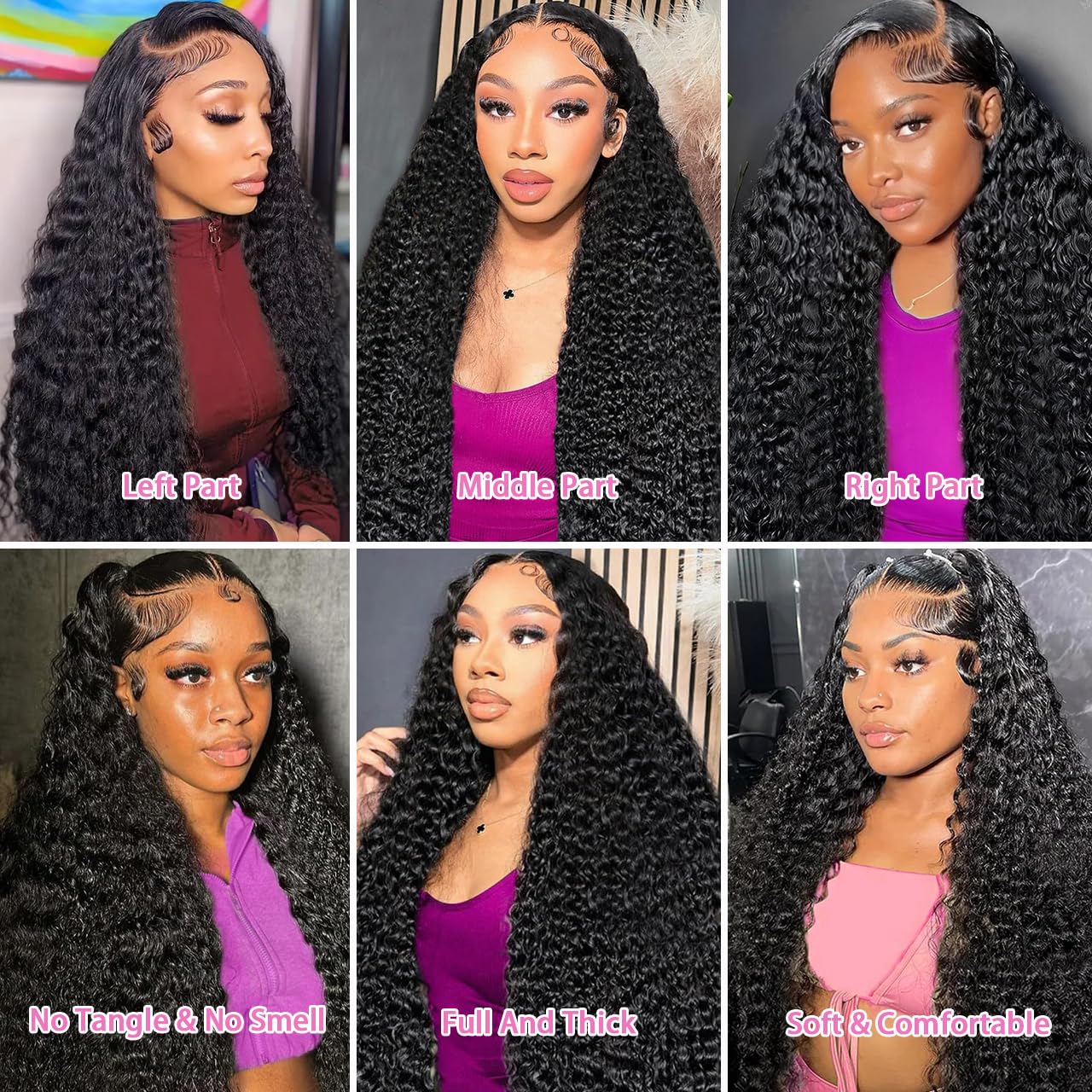 30 Inch 13x6 Deep Wave Lace Front Wigs 100% Virgin Human Hair - 200 Density Pre-Plucked HD Lace Wig with Natural Hairline, Glueless Design for Women - Perfect for Daily Wear, Cosplay & Special Occasions