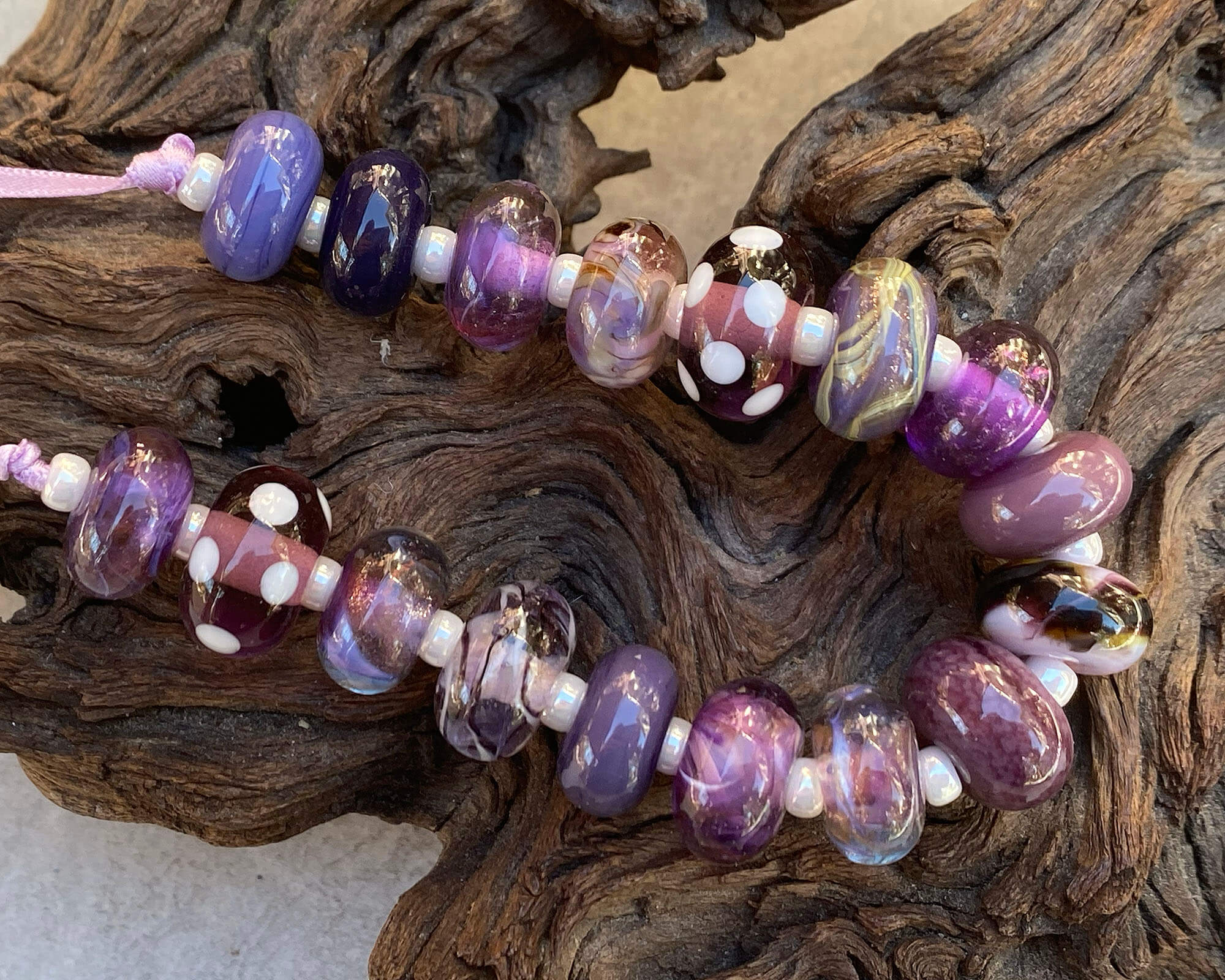 17-Piece Purple Lampwork Glass Beads Set for Jewelry Making - Handmade SRA Beads for Necklaces, Bracelets & DIY Crafts (Orphan Bead Collection) | Perfect for Beaders, Jewelry Designers & Craft Enthusiasts