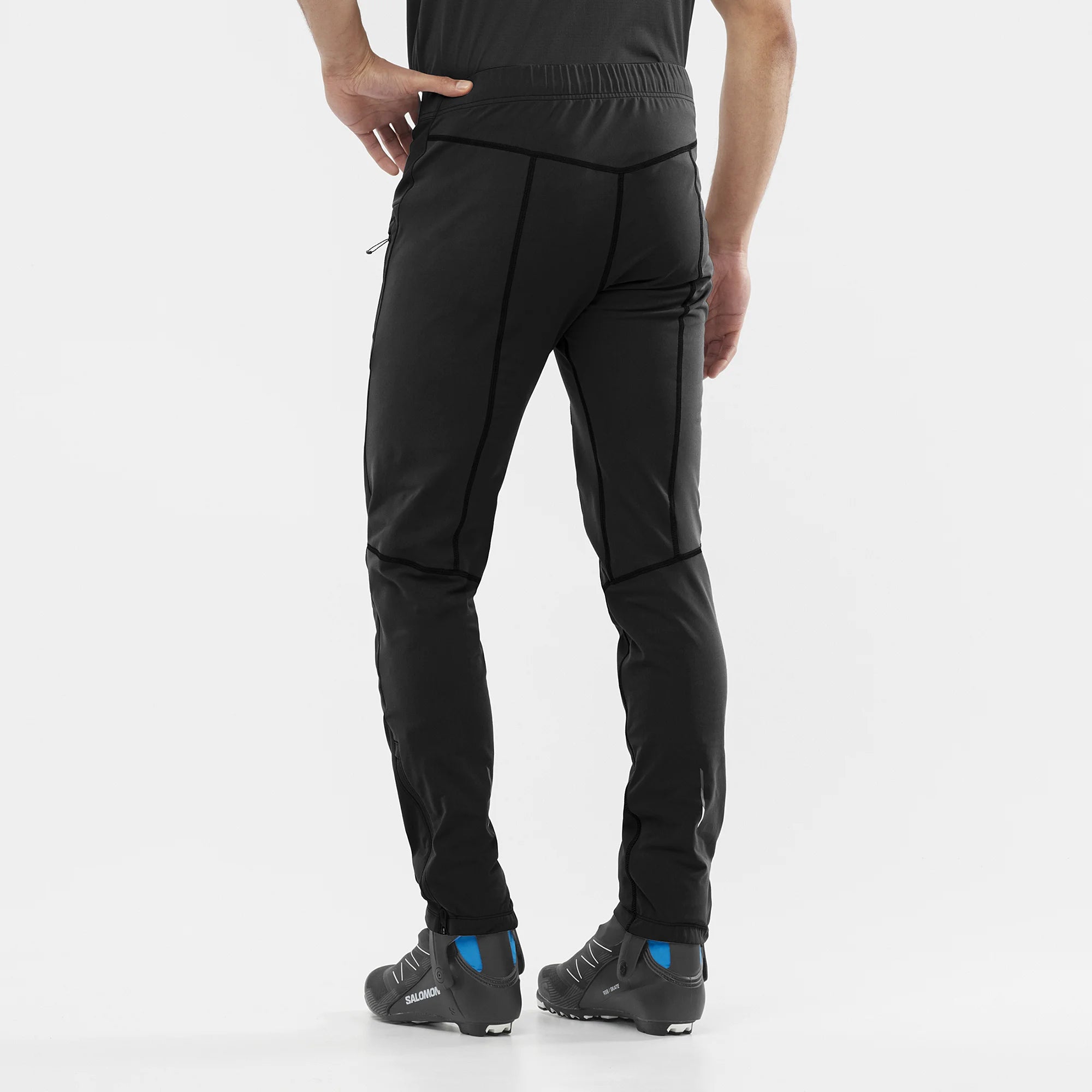 Men's Winter Thermal Softshell Pants - Windproof & Fleece Lined for Outdoor Activities (Deep Black) - Perfect for Hiking, Skiing and Cold Weather Adventures