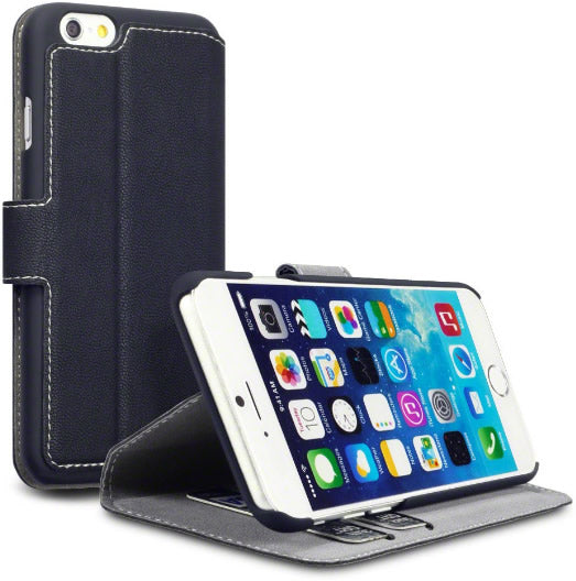 Apple iPhone 7 Slim Wallet Case with Card Holder - Black | Ultra Thin Protective Cover for Everyday Use & Travel