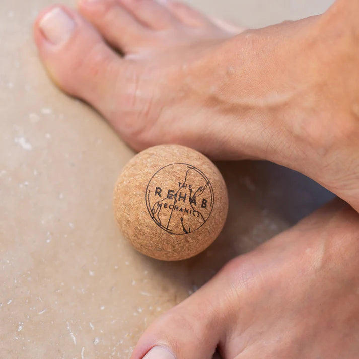 The Rehab Mechanics Mini Cork Ball - Portable Massage Therapy Tool for Pain Relief & Muscle Recovery - Perfect for Athletes, Office Workers & Home Use