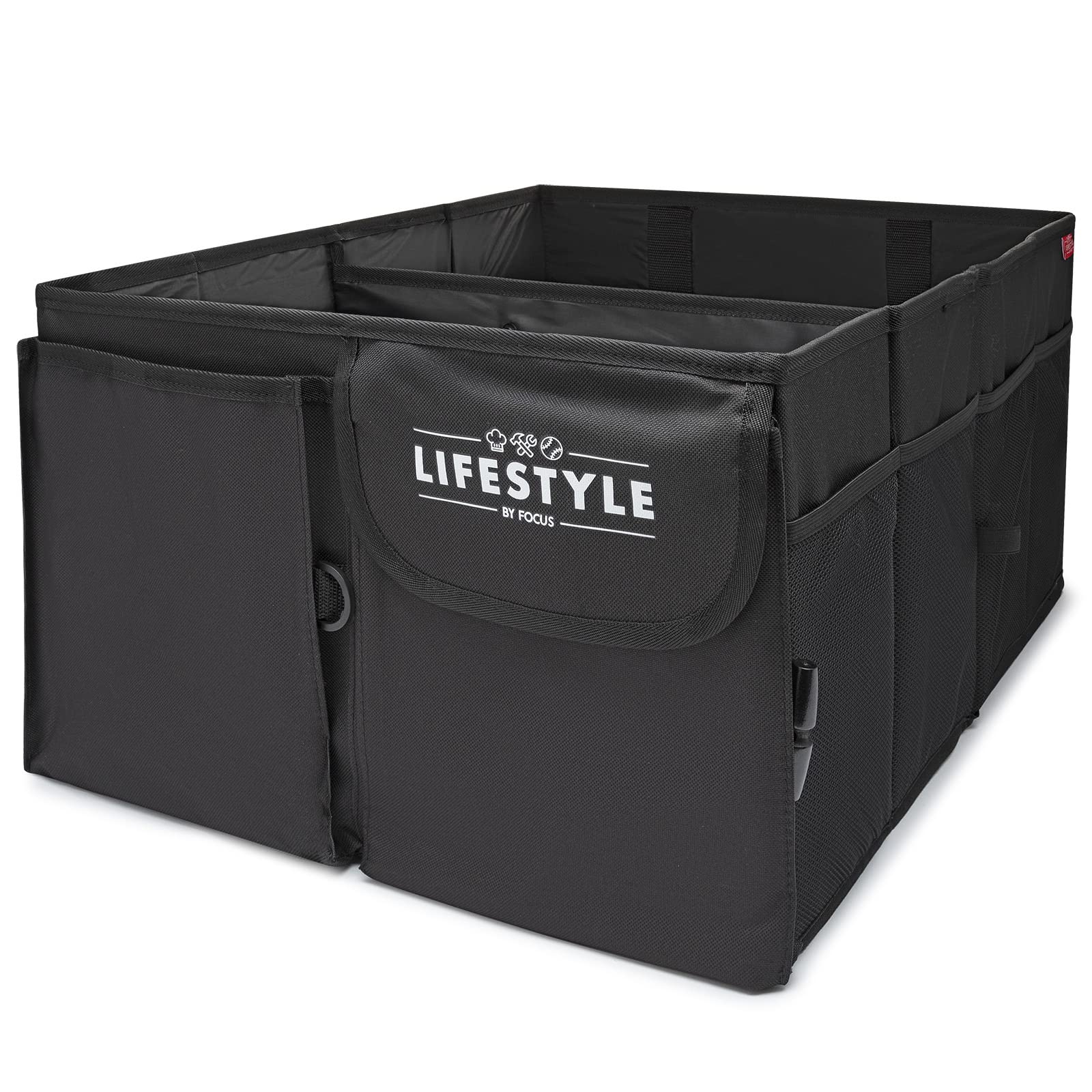 Premium Car Storage and Vacuum Cleaner Set - Large Trunk Organizer, Seat Back Organizer & 12V Portable Car Vacuum for Road Trips, Camping & Daily Commute