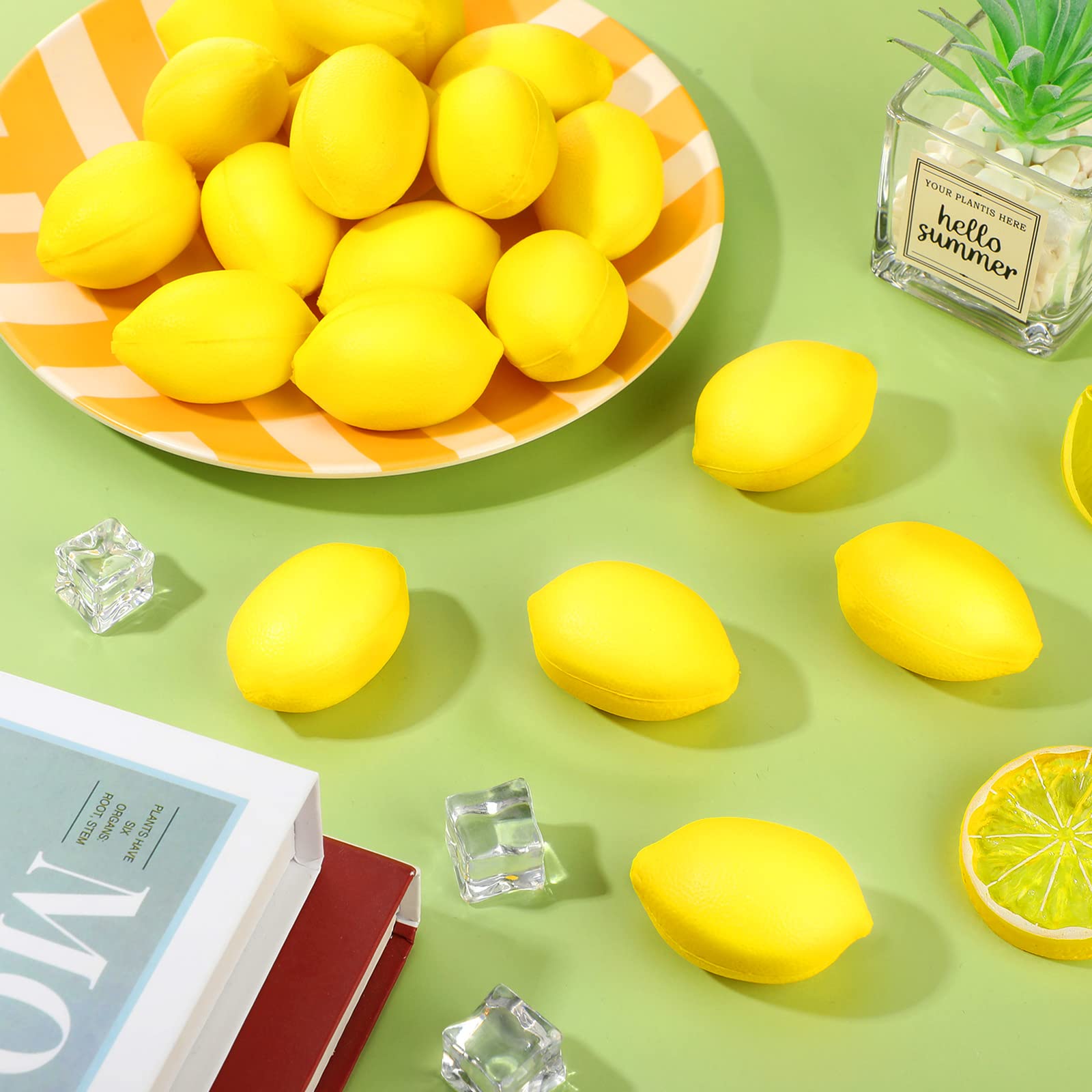 36 Pcs Lemon Stress Relief Toys - Soft PU Foam Squeeze Ball for Anxiety Relief, Party Favors, Classroom Rewards & Home Relaxation - Perfect for School, Office, Party Bag Fillers & Stress Management