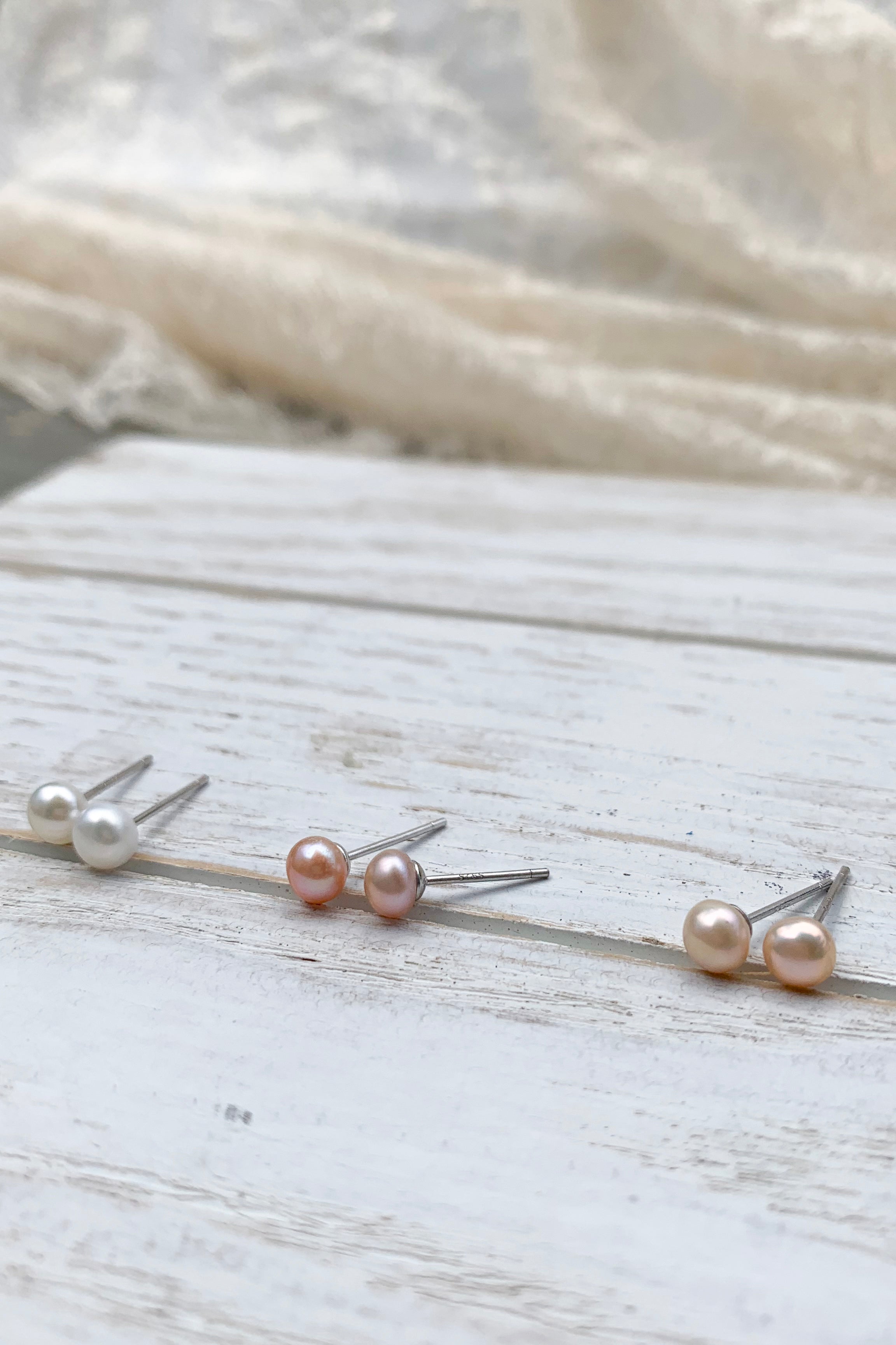 5mm Freshwater Pearl Stud Earrings for Women - Classic Elegant Bridal Jewelry, Wedding Party Gifts, Birthday Present for Her - Perfect for Bridesmaids, Anniversary & Special Occasions