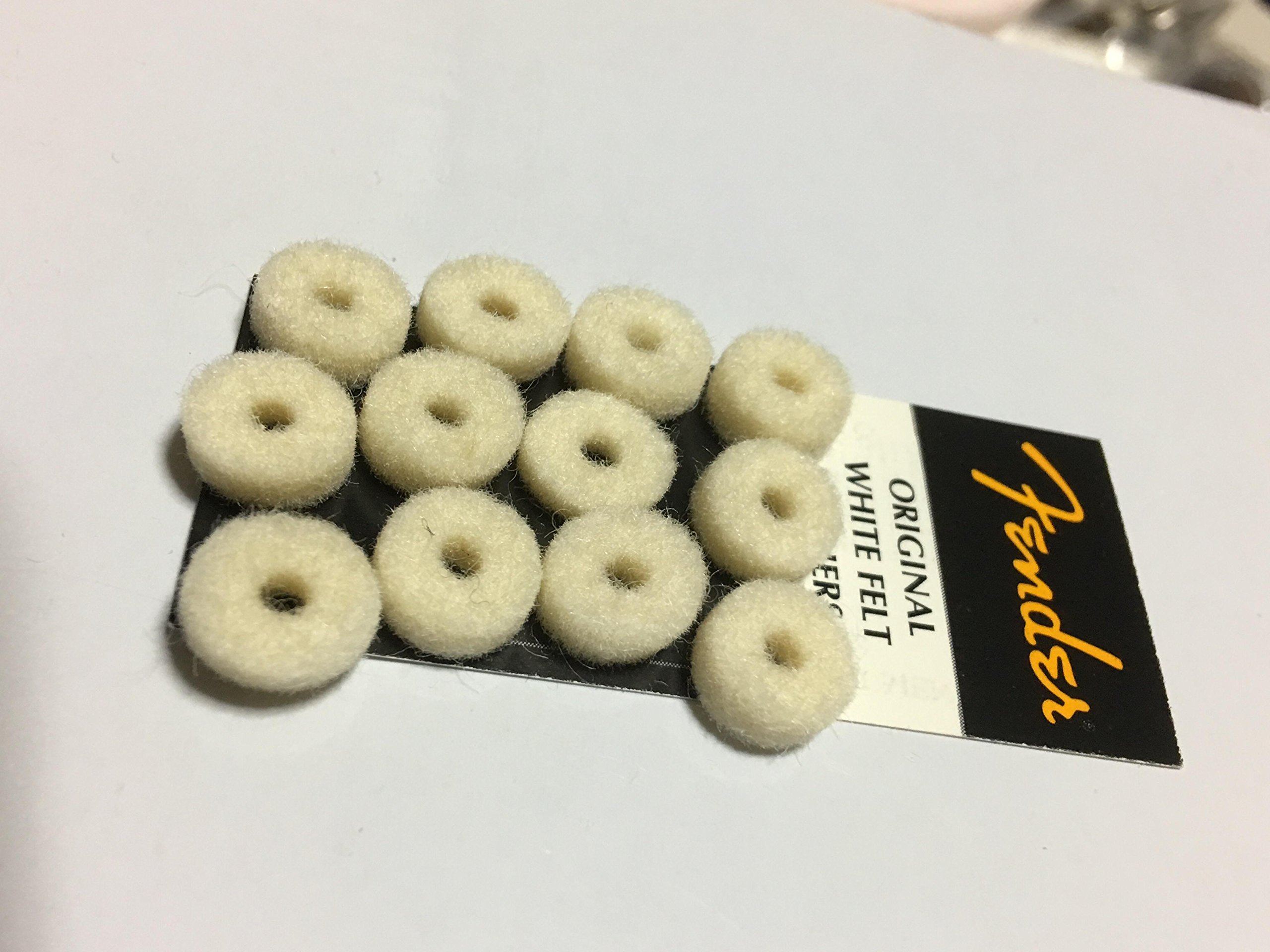 Fender White Felt Washers 12-Pack for Guitar & Furniture Protection