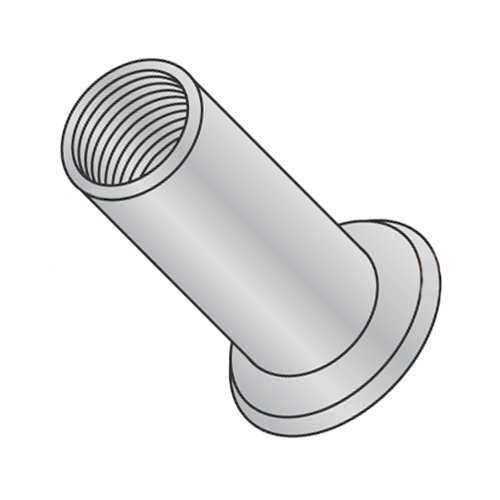 10-32 Max Grip .180 Large Flange Blind Threaded Inserts - Aluminum Alloy 5056 - 1000pcs Bulk Pack for Furniture Assembly & Metal Fabrication
