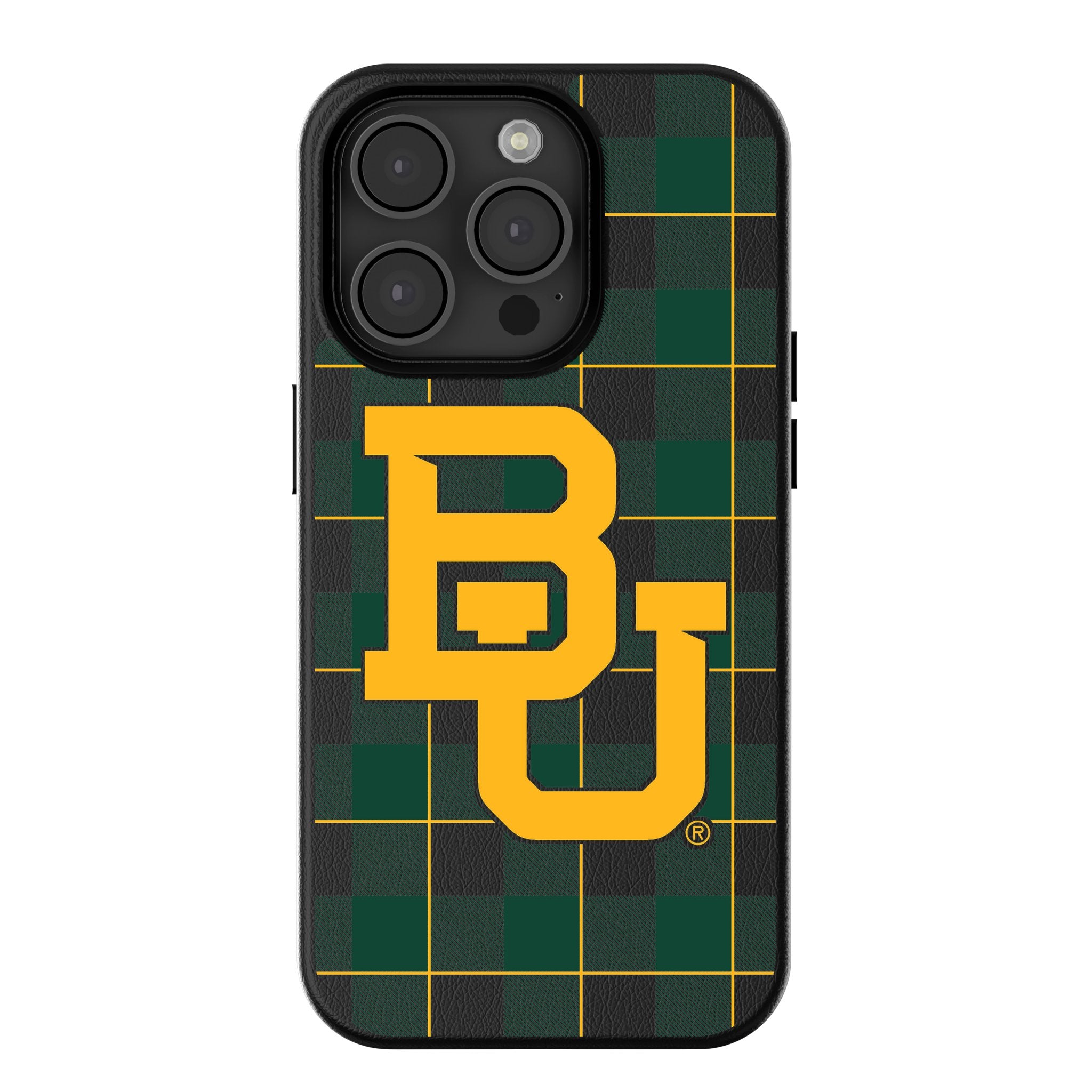 Baylor University Bears Plaid MagSafe Compatible Phone Case for iPhone 14 13 12 Pro Max - Durable Protective Cover for Fans, Perfect for Game Day & School Spirit