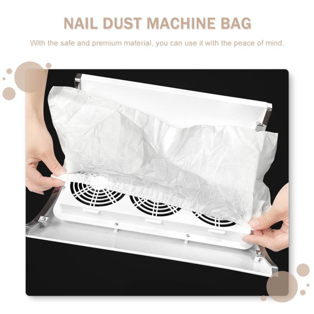 12Pcs Nail Dust Collector Bags for Manicure - Vacuum Cleaner Accessories, Dust Suction Storage Bags for Nail Salon & Home Nail Care - Reusable Nail Art Dust Removal Bags for Professional & DIY Use