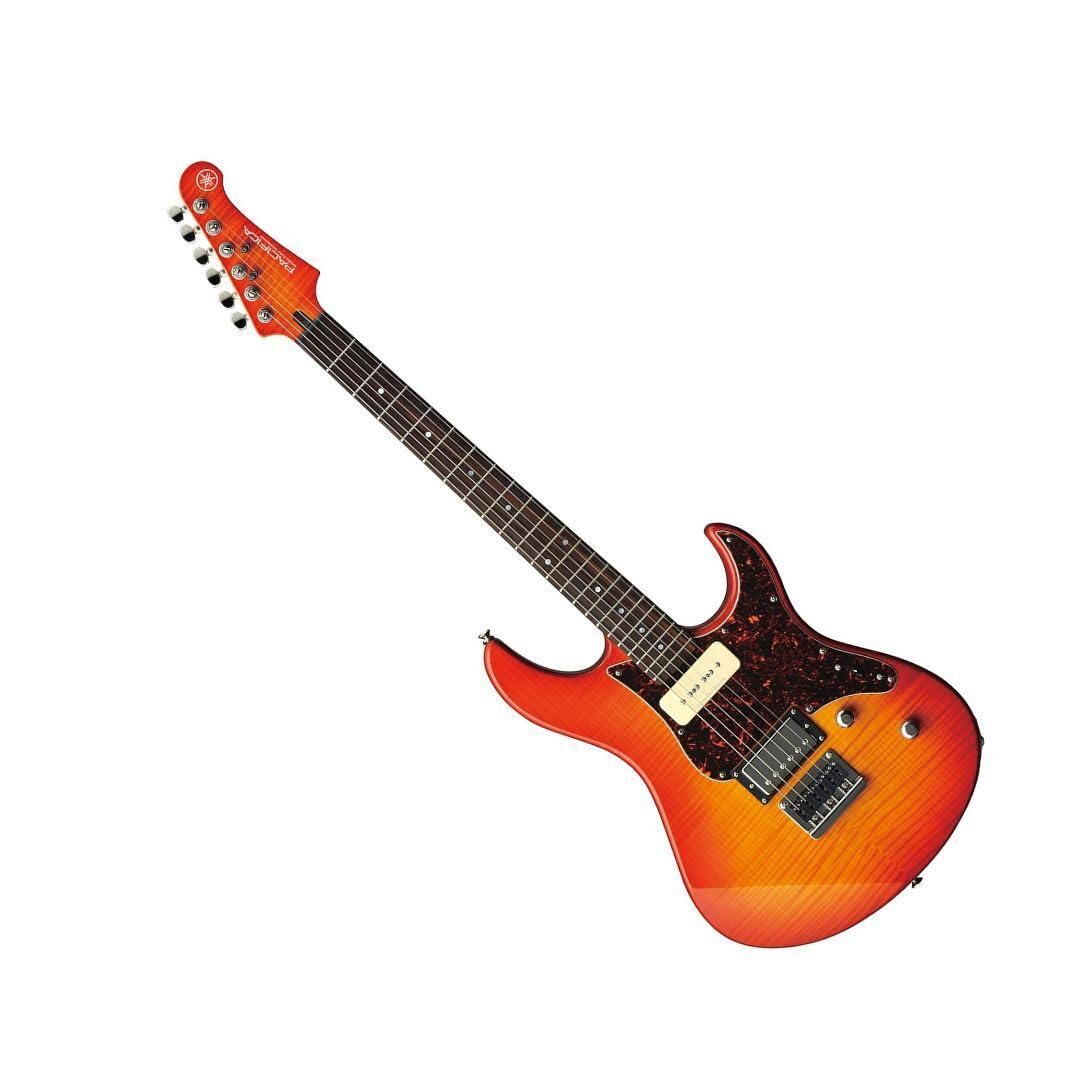 Yamaha Pacifica PAC611HFM LAB Solid-Body Electric Guitar - Light Amber Burst | Professional Electric Guitar for Rock, Blues & Studio Recording