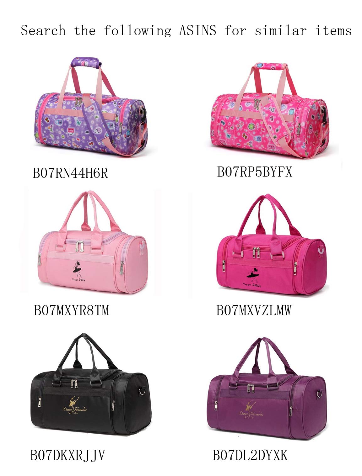 Small & Large Dance Duffle Bag for Women & Girls - Sport Gym Bag, Yoga Bag, Overnight Bag, Weekend Travel Bag - Perfect for Dance Classes, Gym Workouts & Weekend Getaways