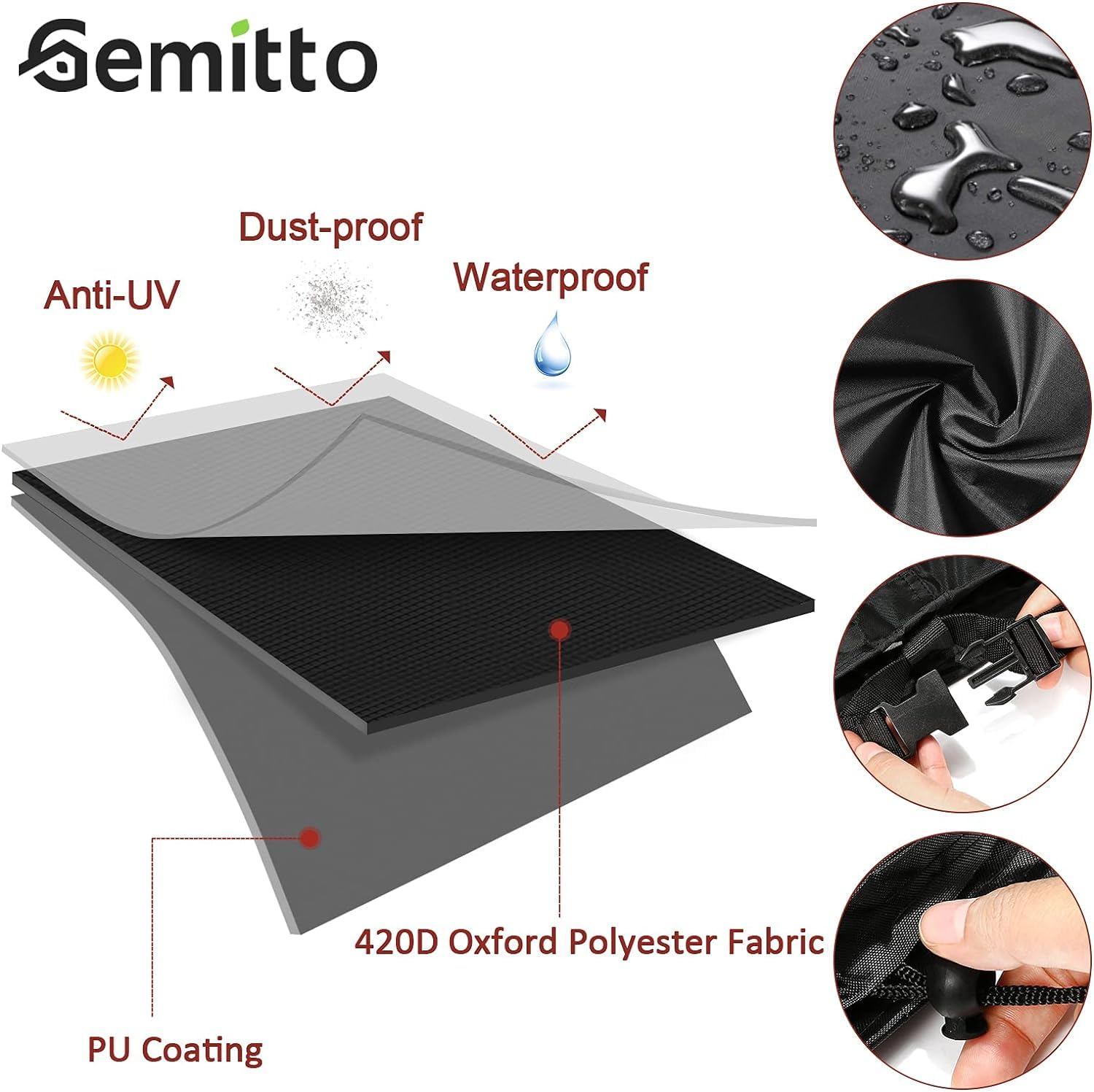 Premium Waterproof Pool Table Cover with Handles & Drawstring - Fits 7/8/9 FT Indoor/Outdoor Billiard & Snooker Tables - Durable Protection for Home Game Rooms, Bars & Patios