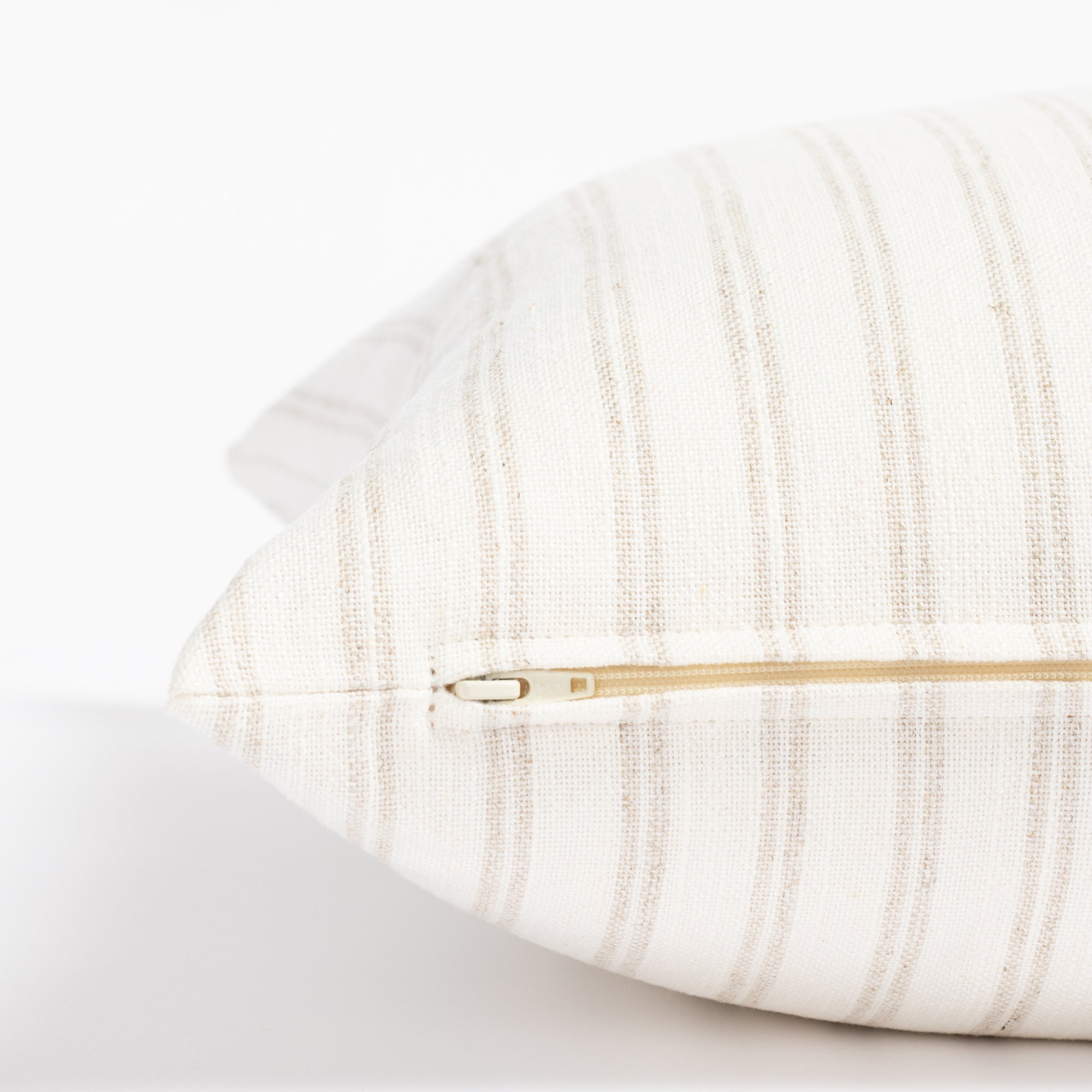 Conway Stripe 22x22 Inch Decorative Throw Pillow Cover in Parchment - Perfect for Sofa, Bed & Home Decor