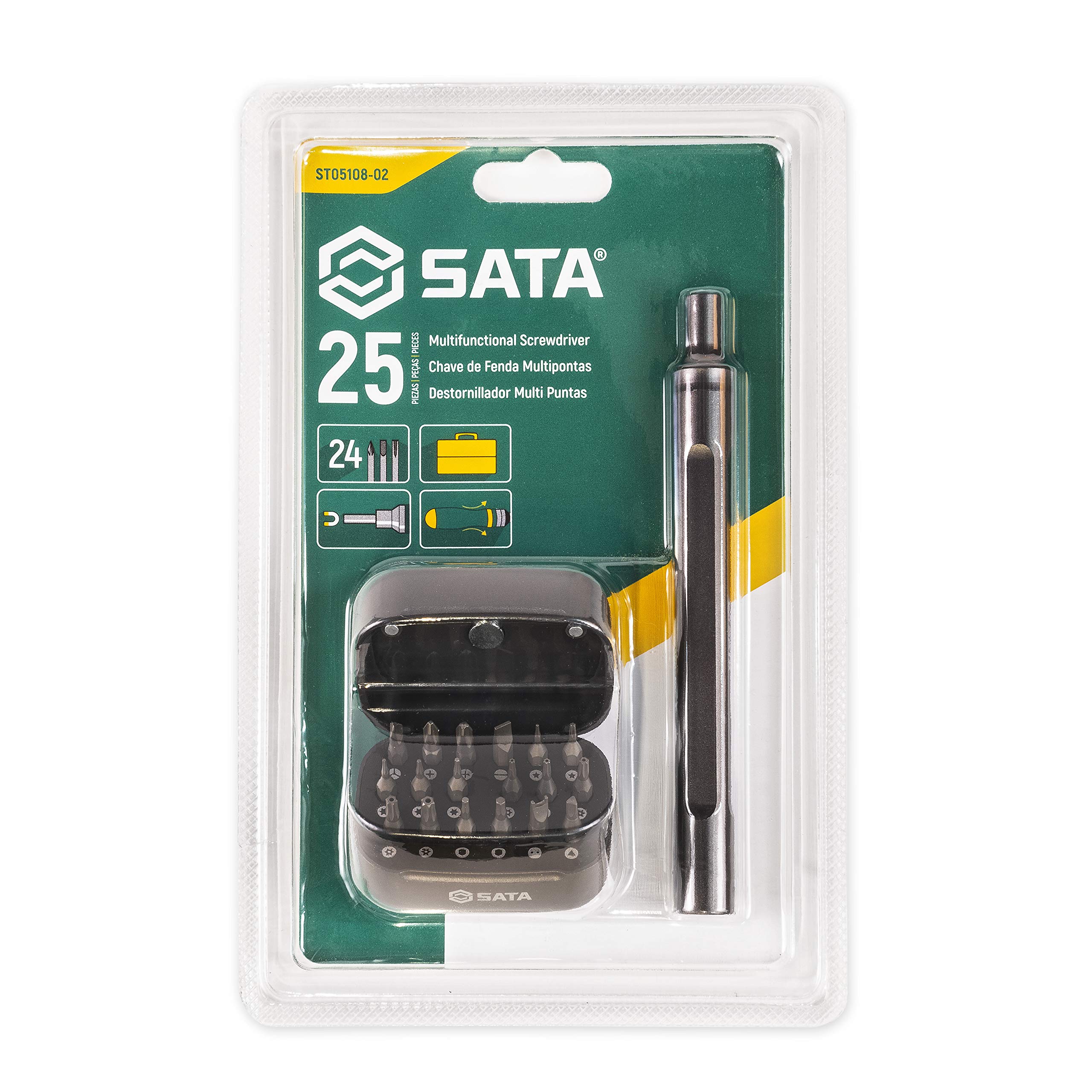 25-Piece SATA Micro Precision Pen Screwdriver Kit for Electronics Repair - ST05108-02 | Perfect for Smartphones, Laptops, Glasses & Small Device Maintenance