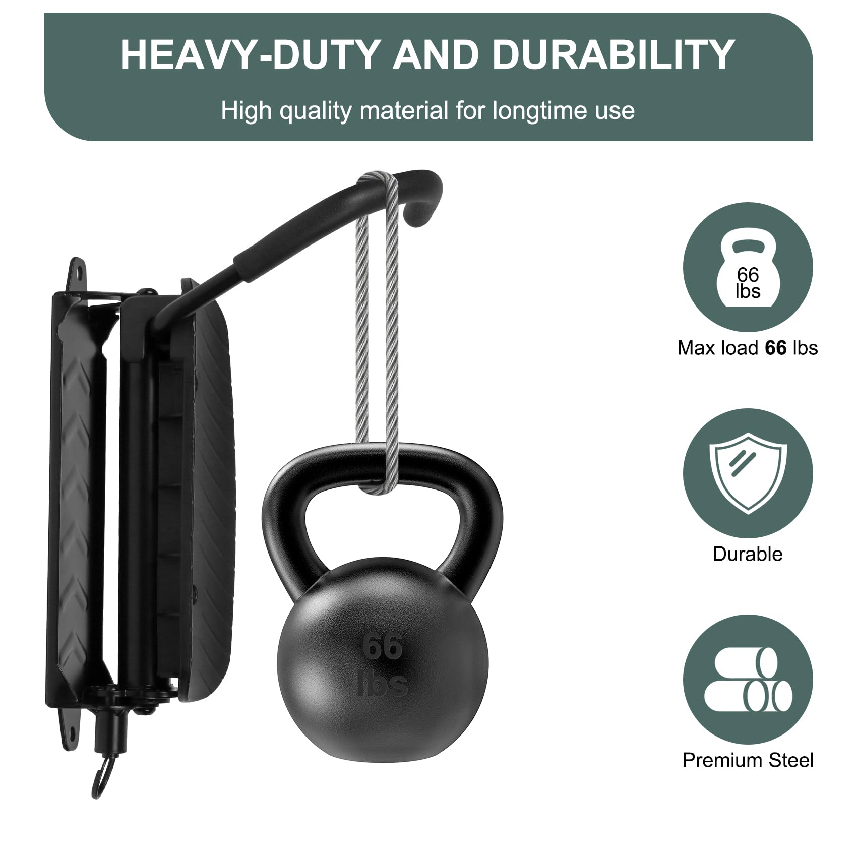 Dreamoon Swivel Bike Wall Mount - Heavy Duty Garage Bike Hanger Rack Holds 66lbs | Space Saving Vertical Bicycle Storage Solution for Home, Apartment & Garage Organization (1 Pack) - Perfect for Small Spaces & Cycling Enthusiasts