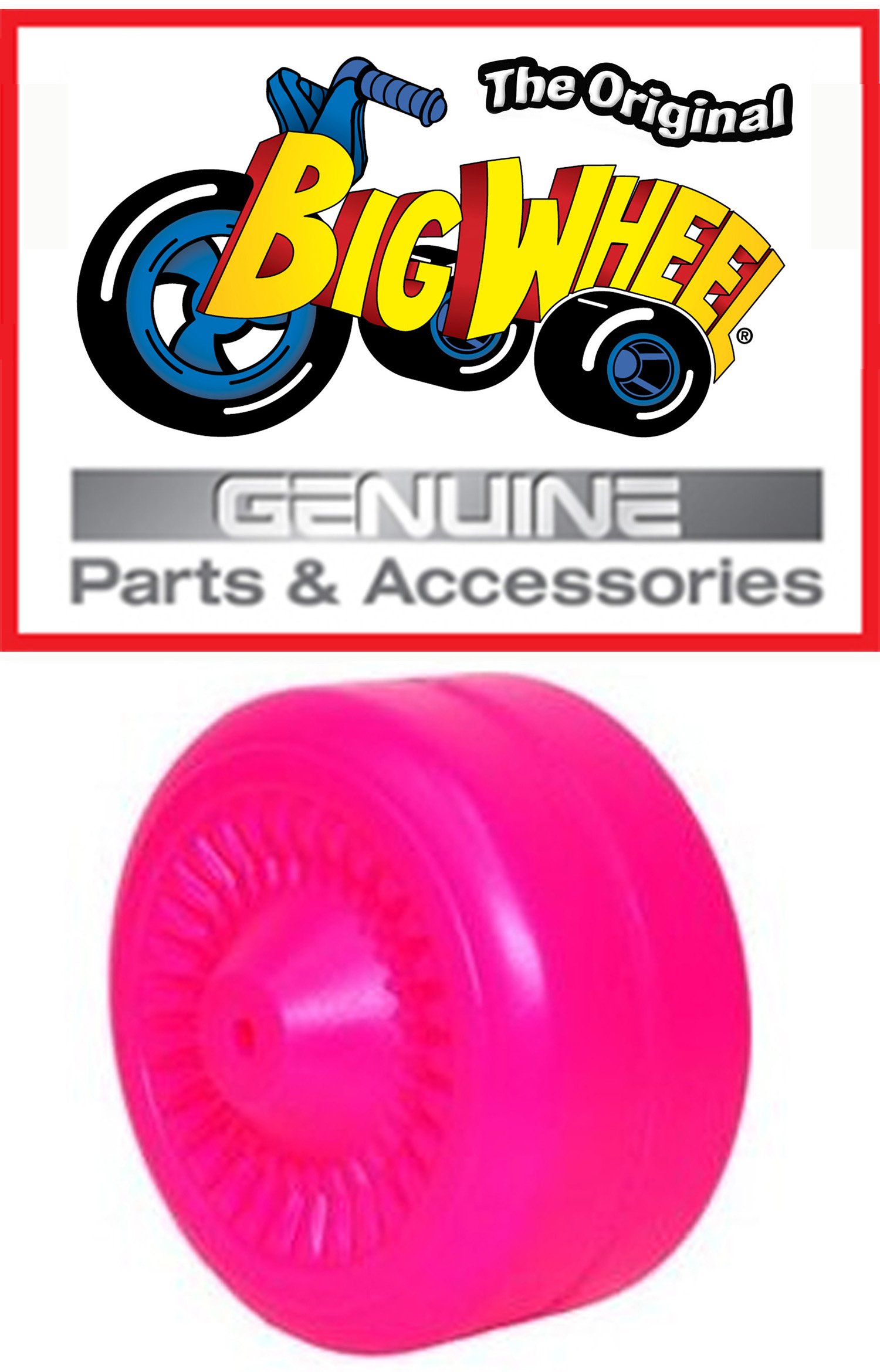 Original Princess Big Wheel Replacement Parts - Rear Wheel in Pink for Kids' Ride-On Toys & Outdoor Play