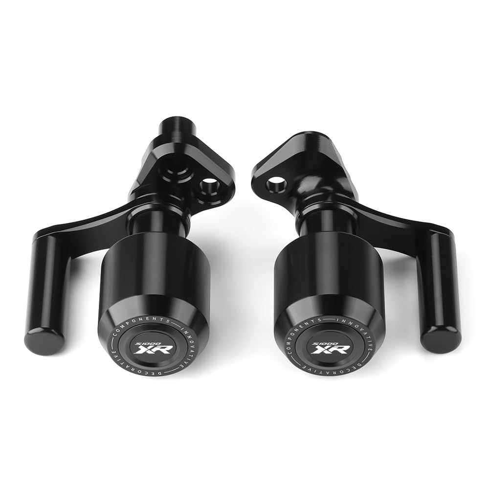 BMW S1000XR Motorcycle Frame Sliders (2020-2023) - Crash Protection Pads with LED Spotlight Bracket | Anti-Collision & Drop Protection | Durable Black Accessories for Adventure Riding & Urban Commuting