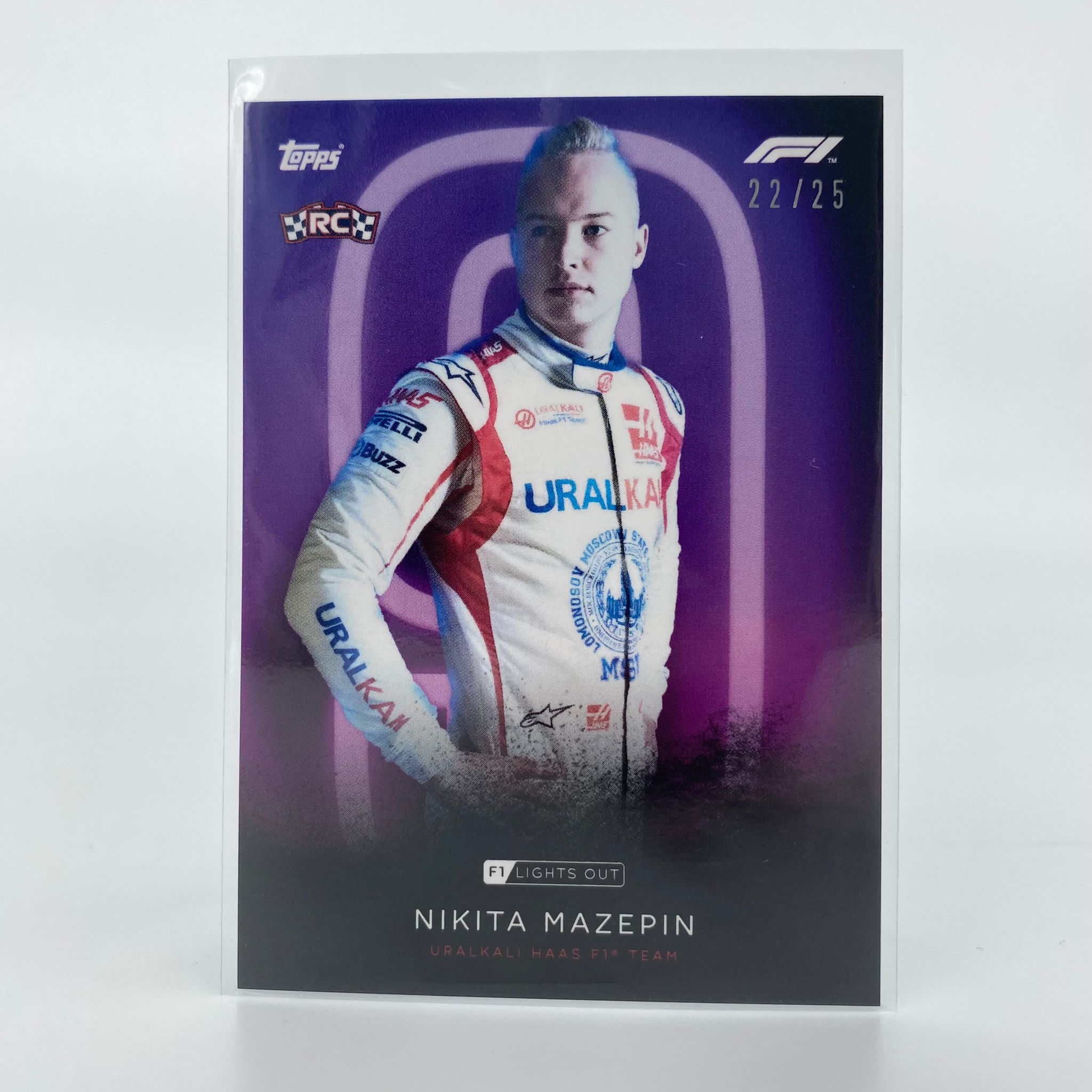 Nikita Mazepin 2022-2025 F1 Driver Purple Parallel Collectible Card - Perfect for Racing Fans & Memorabilia Collectors