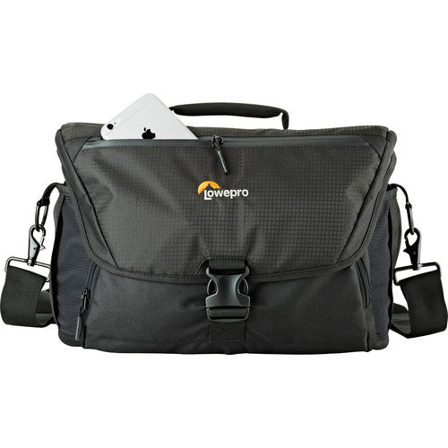 Lowepro Nova 200 AW II Camera Shoulder Bag - Waterproof DSLR/SLR Gear Carrier for Photographers - Perfect for Travel, Hiking & Outdoor Photography (Black)