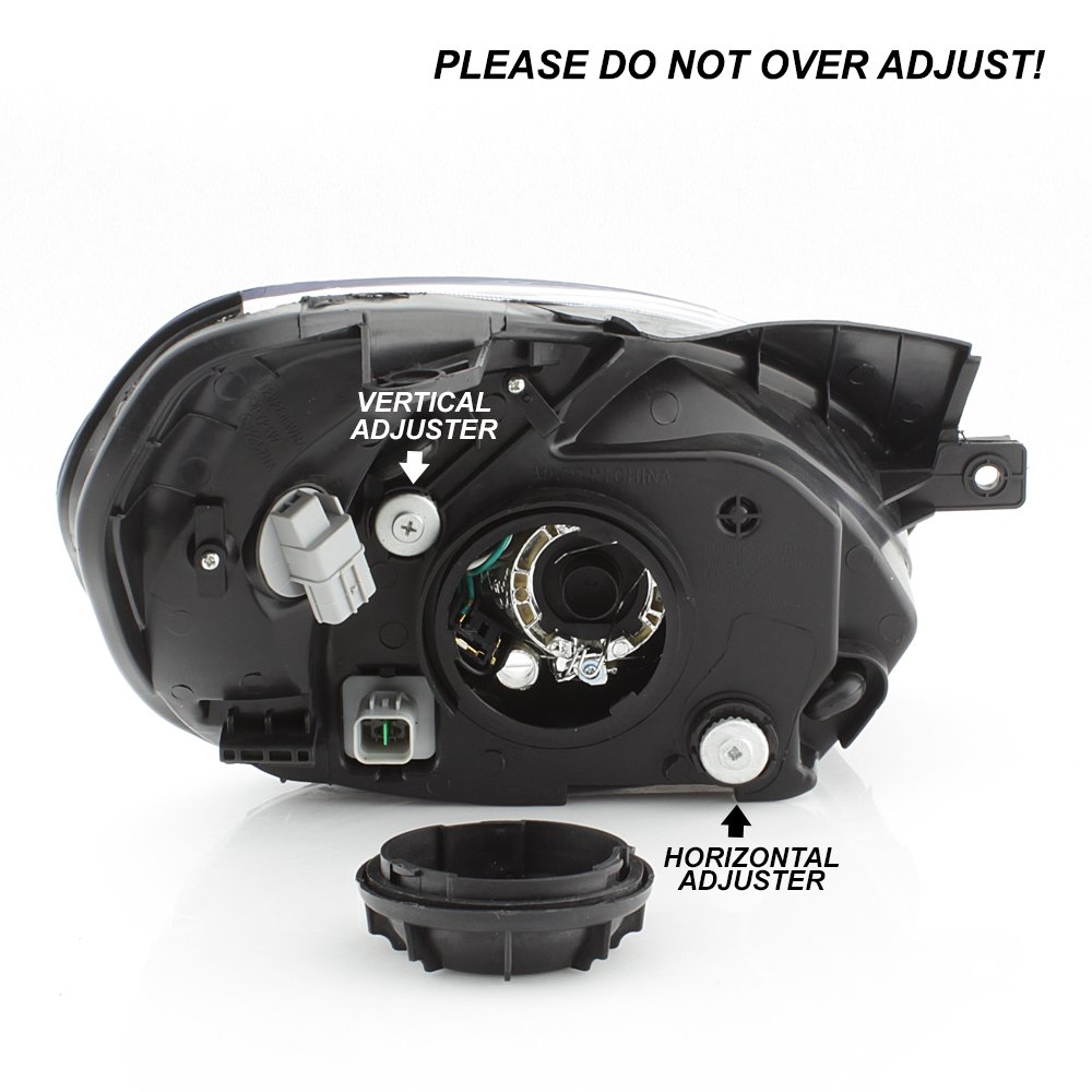 AKKON Chrome Housing Clear Lens Headlight Assembly Full Set for 2006-2011 Hyundai Accent - Upgrade Your Car Lighting for Night Driving & Enhanced Visibility