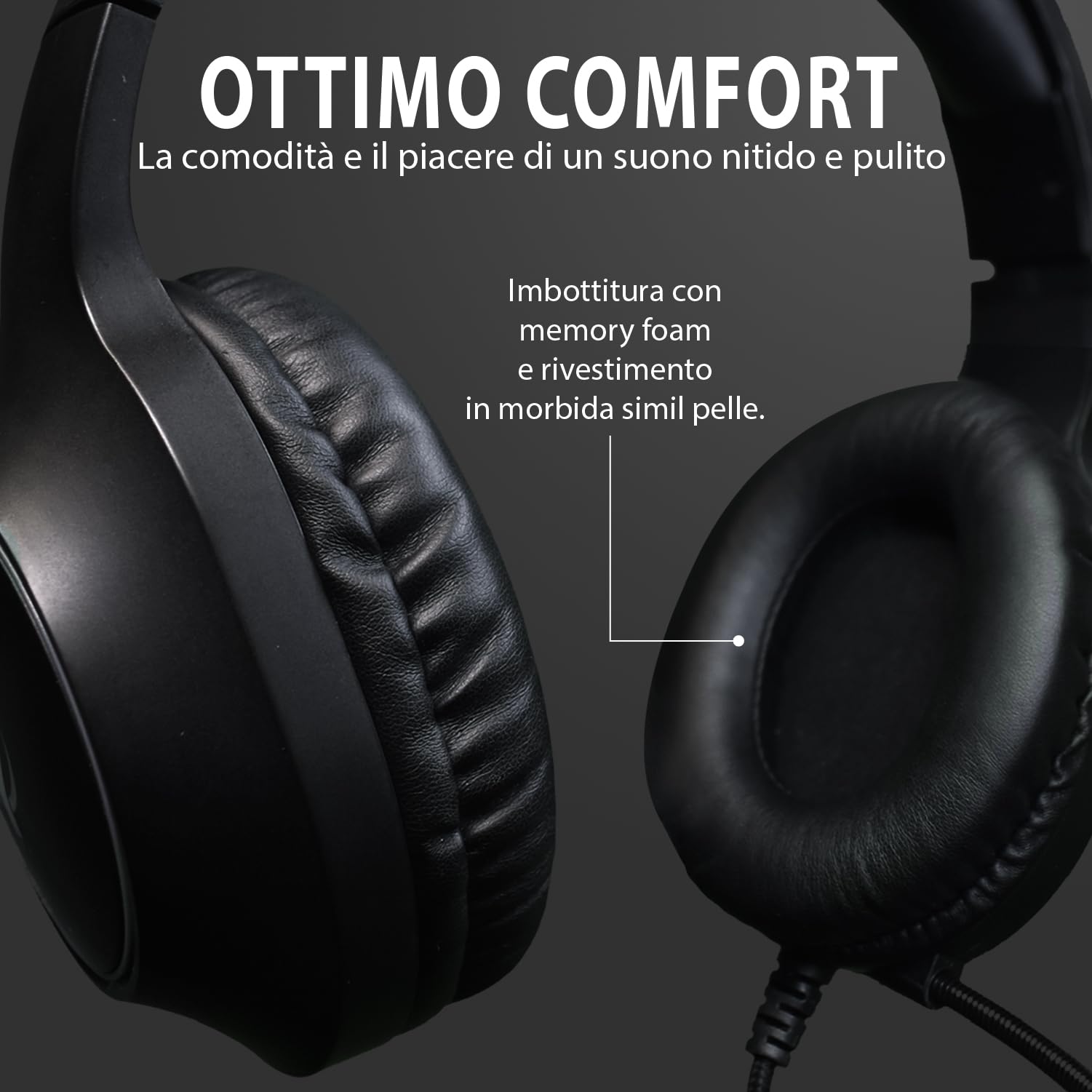 SPYCO Gaming Headset Impulse HE-121 - 50mm Crystal Clear Sound, Omnidirectional Microphone - Compatible with PC, Mac, Xbox One, PS4 & Nintendo Switch - RGB Logo - Black - Perfect for Competitive Gaming & Streaming