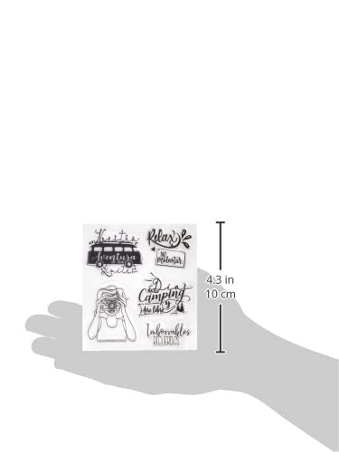 STAMPERIA INTERNATIONAL KFT Cling Stamps - Aventura Collection by Johanna Rivero - Premium DIY Craft Stamps for Scrapbooking, Card Making & Home Decor