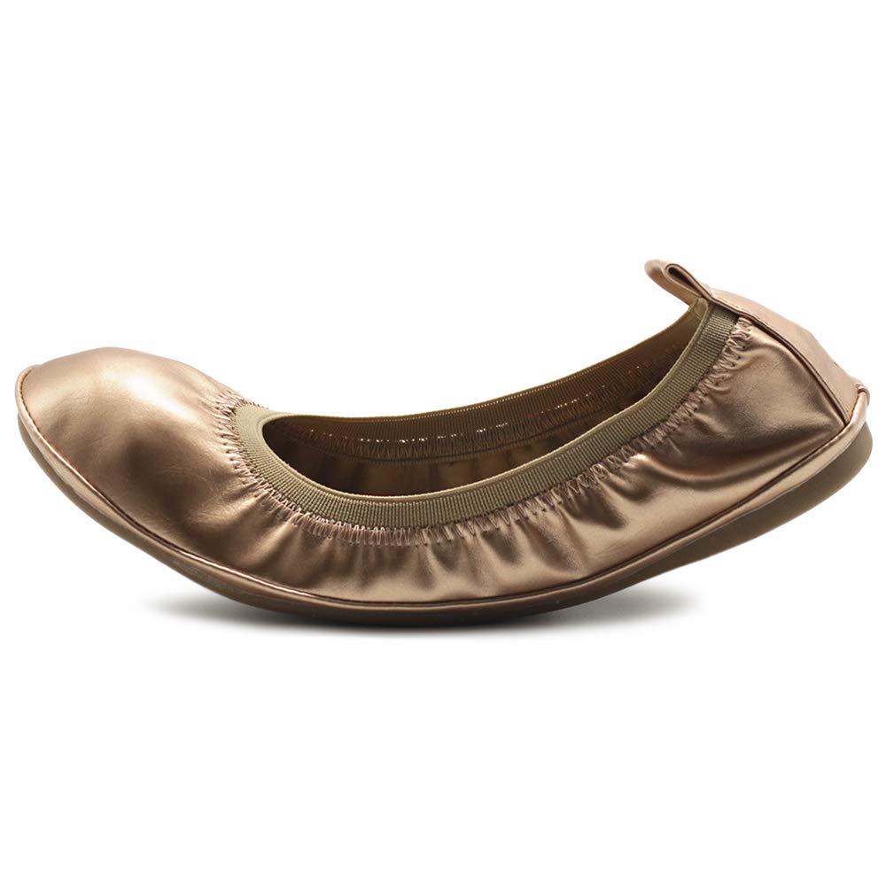 Ollio Women's Comfort Ballet Flats with Shoe Collar Pull Tab - Slip-On Loafers for Work, Office & Casual Wear