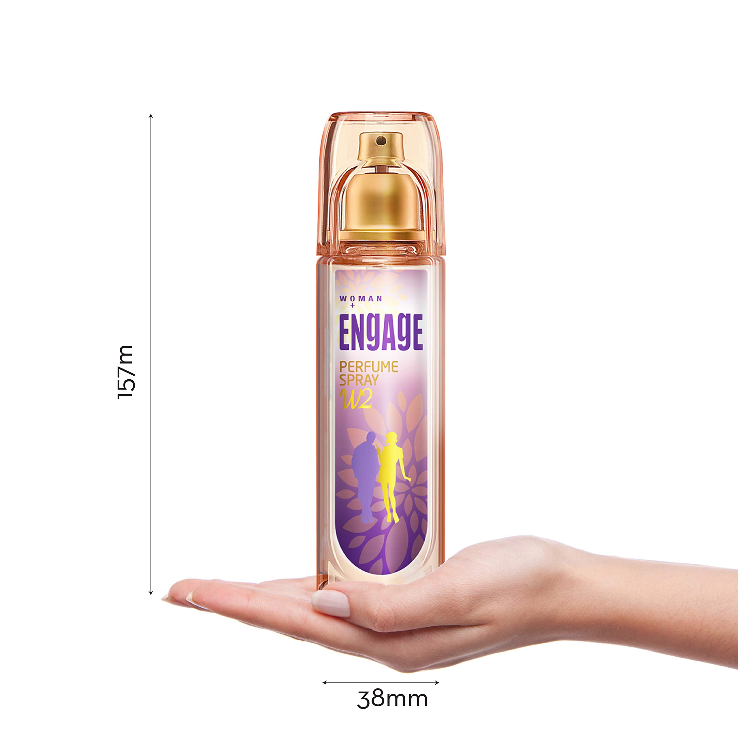 Engage W2 Perfume Spray for Women - 4.2oz Floral Fragrance & XX3 Cologne Spray for Men - 4.6oz Woody Scent | Long-Lasting Luxury Perfume Gift Set for Date Night, Anniversary & Special Occasions