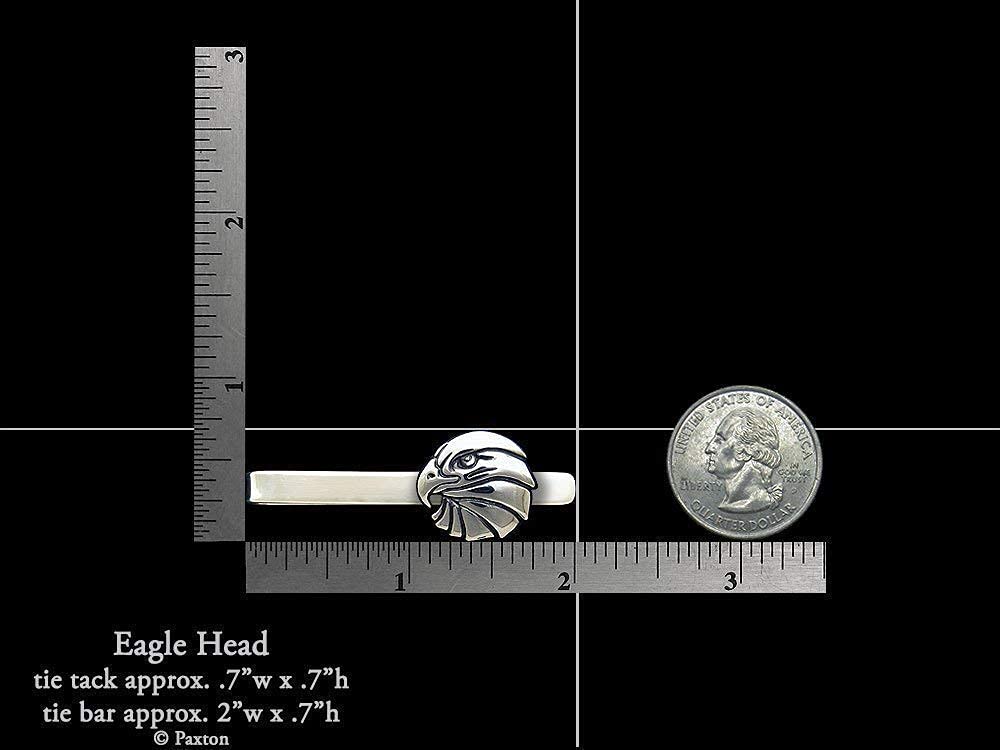 Handcrafted Solid Sterling Silver Eagle Head Tie Bar - Elegant Tie Clip for Men | Perfect for Weddings, Business Meetings & Formal Events