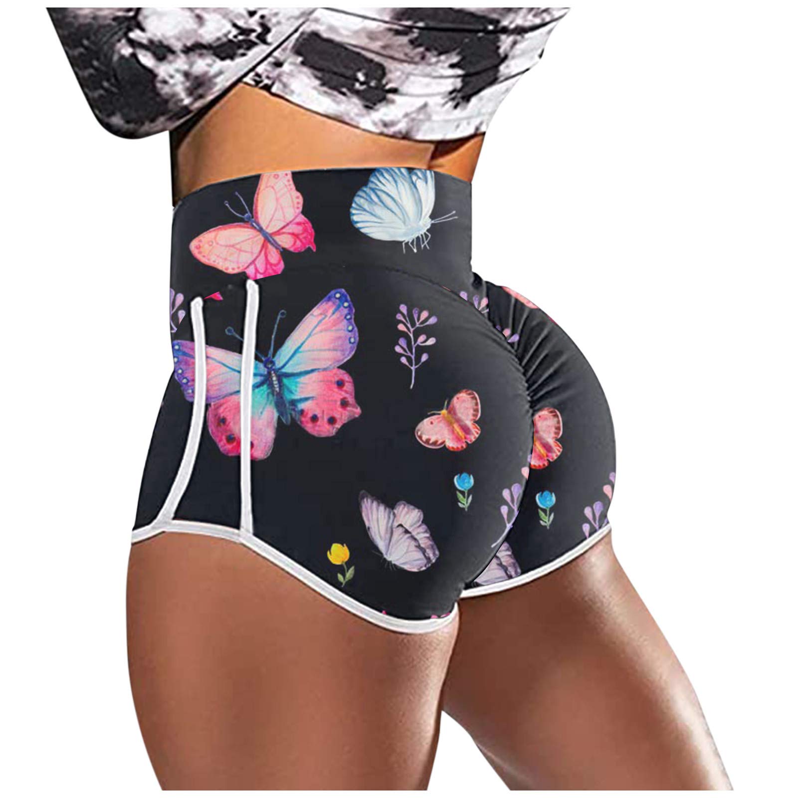 Women's High Stretch Yoga Shorts - Printed Athletic Leggings with Elastic Waistband for Yoga, Running & Workouts | Perfect for Gym, Pilates & Casual Wear
