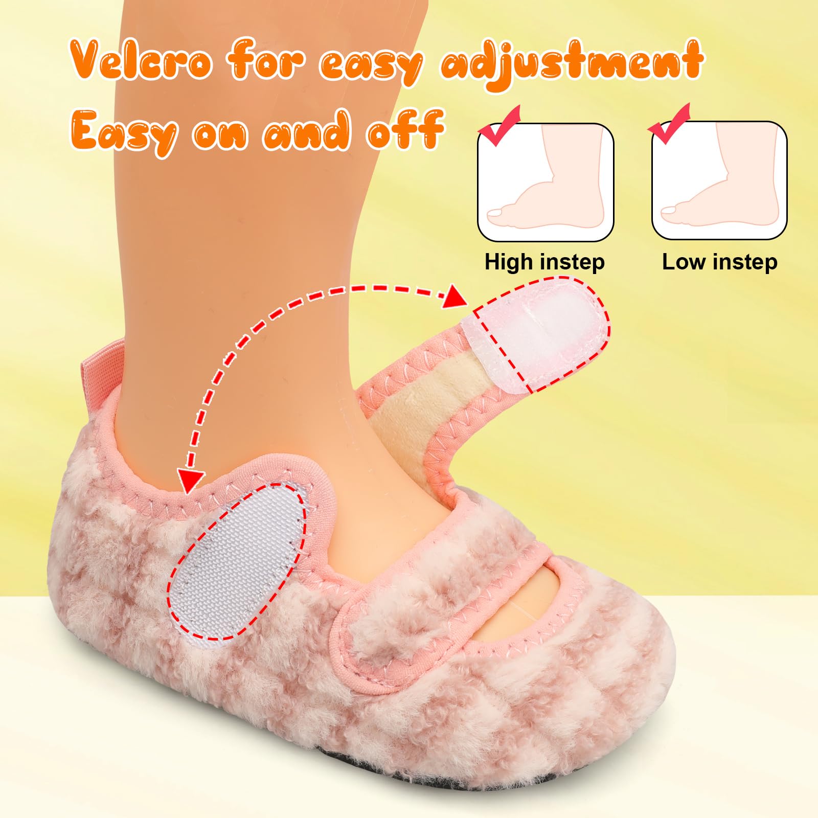 FEETCITY Warm Toddler House Slippers for Boys & Girls - Soft Winter Indoor Home Shoes with Non-Slip Soles - Perfect for Playtime, Nursery and Cozy Family Moments at Home