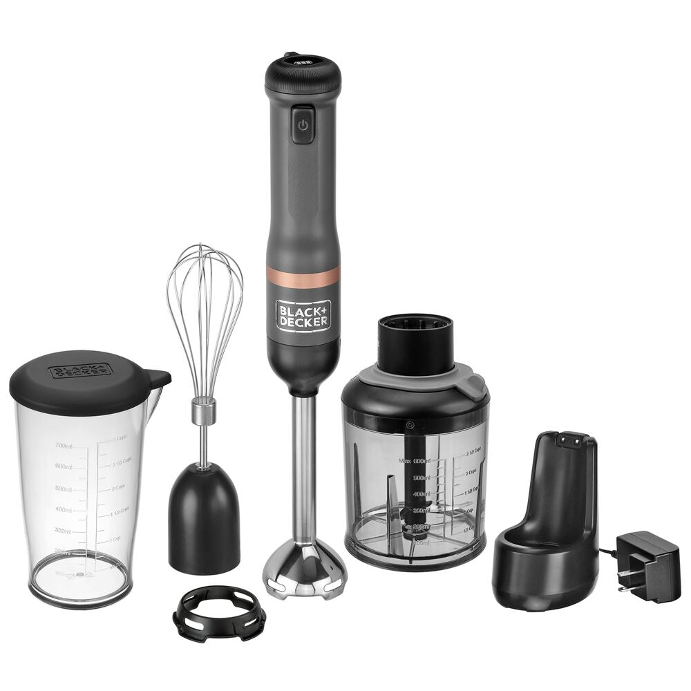 Kitchen Wand™ Cordless 3-in-1 Multi-Purpose Kitchen Tool - Grey | Perfect for Peeling, Slicing & Grating Fruits & Vegetables | Ideal for Home Cooking & Meal Prep