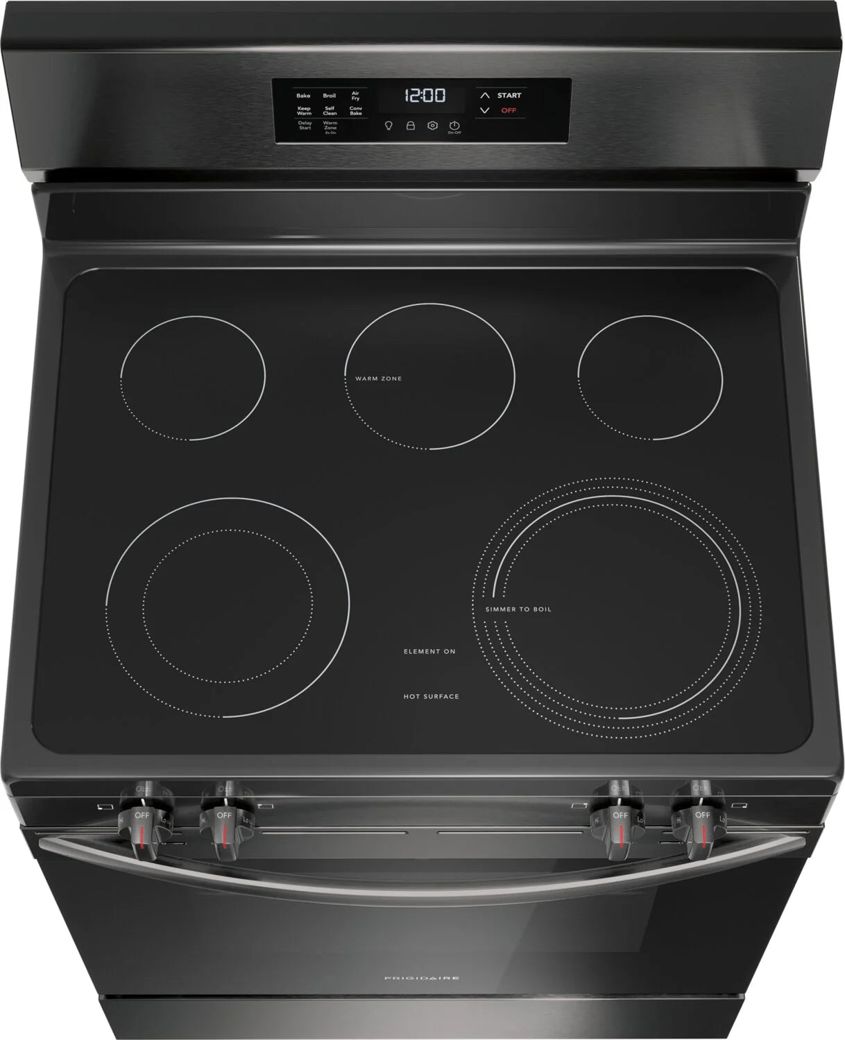 Frigidaire FCRE308CAD 30 Inch Black Stainless Steel Electric Range with Air Fryer - Perfect for Baking, Roasting & Air Frying in Modern Kitchens